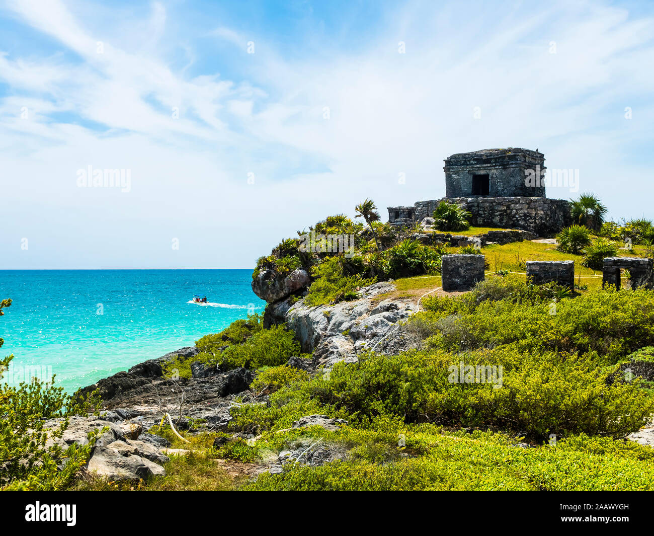 Mexiko, Yucatan, Riviera Maya, Quintana Roo, Tulum, archäologischen Ruinen von Tulum Stockfoto