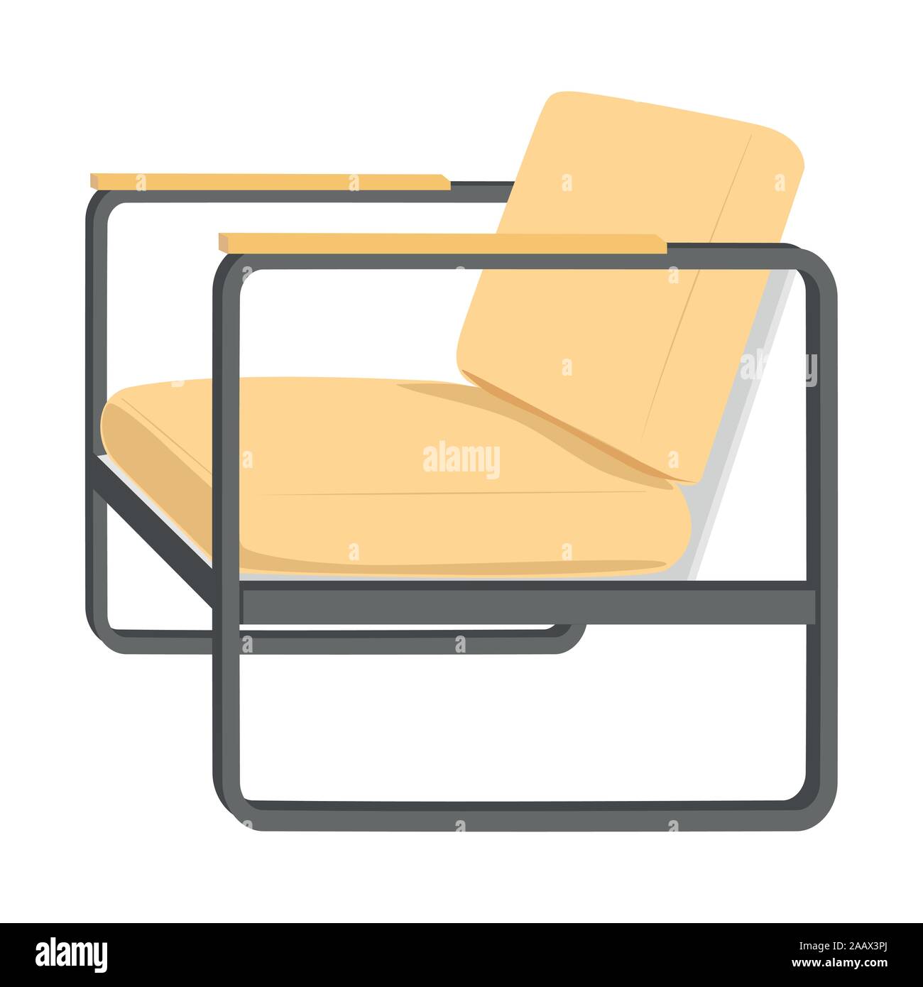 Sessel oder Sessel isolieren auf weißem Hintergrund. Möbel für innen in flachen Icon Design. Vector Illustration. Stock Vektor