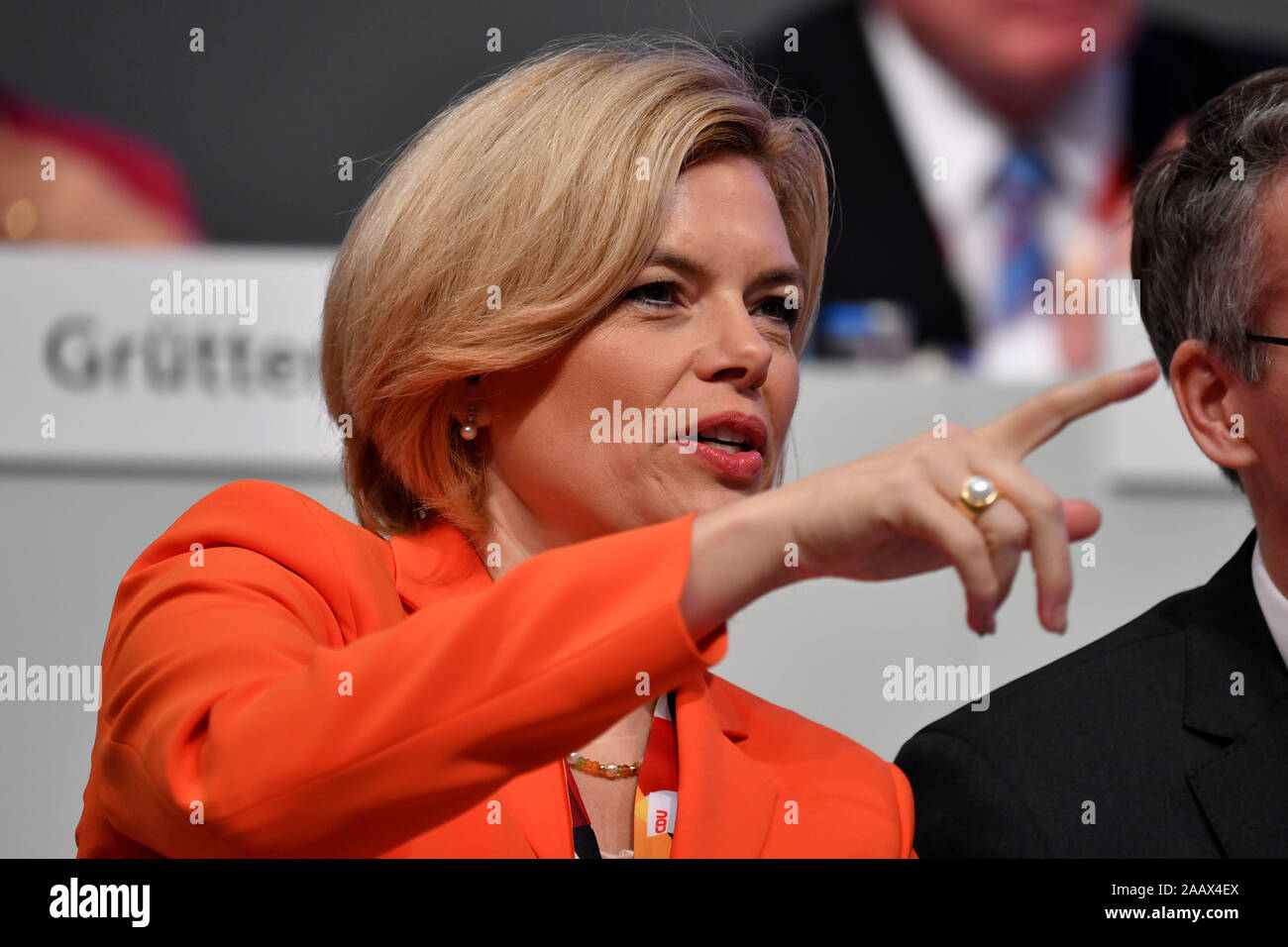 Julia Klöckner, Geste, single Bild, Single Cut Motiv, Porträt, Porträt, Porträt. 32. Party Tag der CDU Deutschlands am 22.11.2019, Congress Centrum Leipzig, | Verwendung weltweit Stockfoto