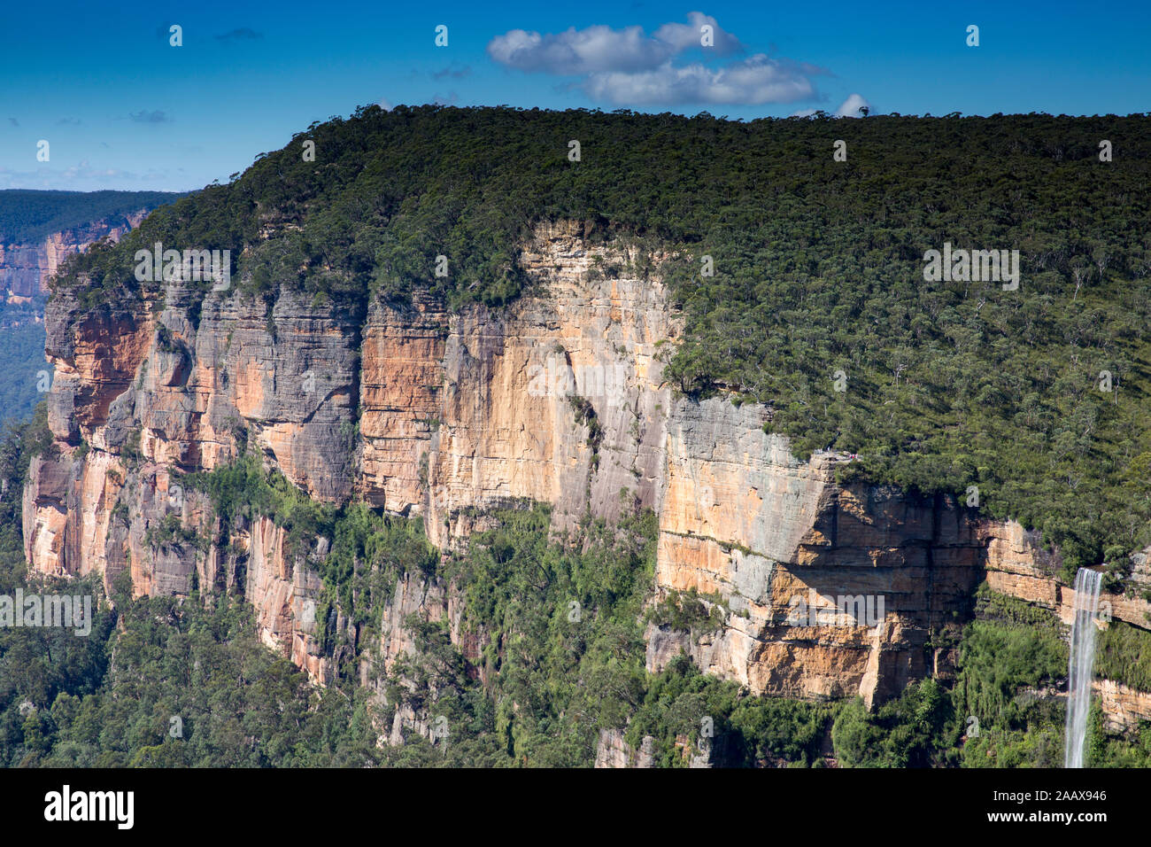 Govetts leap und Bridal fällt in den Blue Mountains National Park, New South Wales, Australien Stockfoto