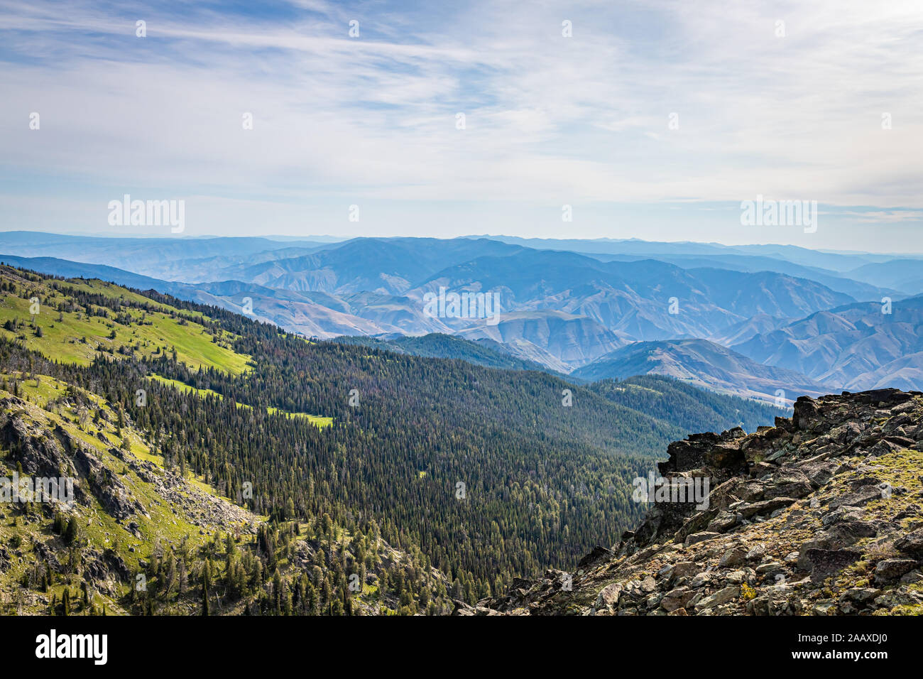 Der Himmel Tor auf den Blick über den sieben Teufel Berg und den Hells Canyon National Recreation Area in der westlichen Idaho. Stockfoto