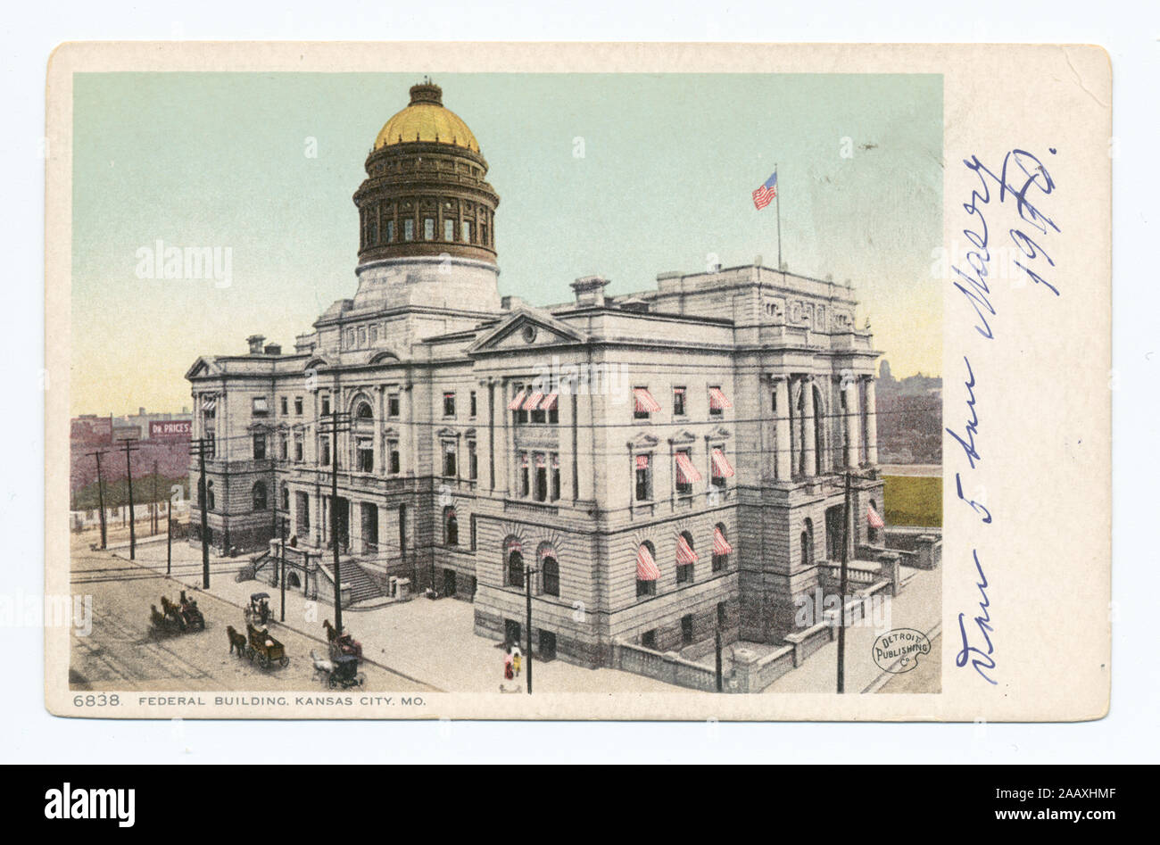 Federal Building (zum Rathaus geändert), Kansas City, Mo 1902-1903. In voller Größe Abbildung, überführt, wenn postvorschriften Adresse und Nachricht zusammen auf der Rückseite zulässig.; Federal Building (City Hall), Kansas City, MO. Stockfoto