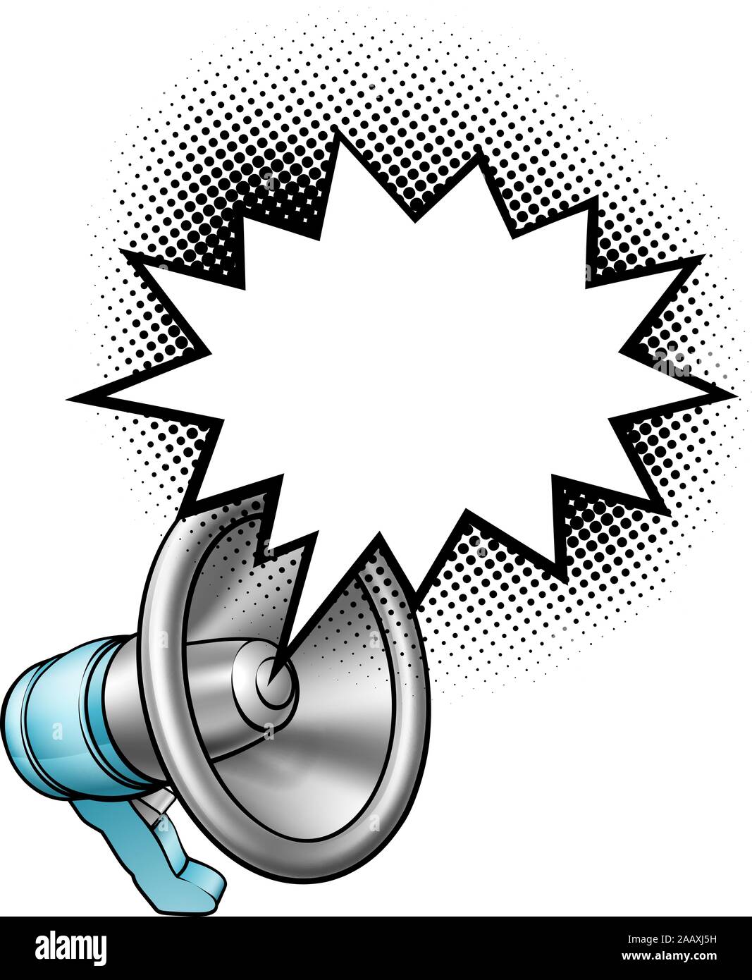 Megaphon Megafon Sprechblase Stock Vektor