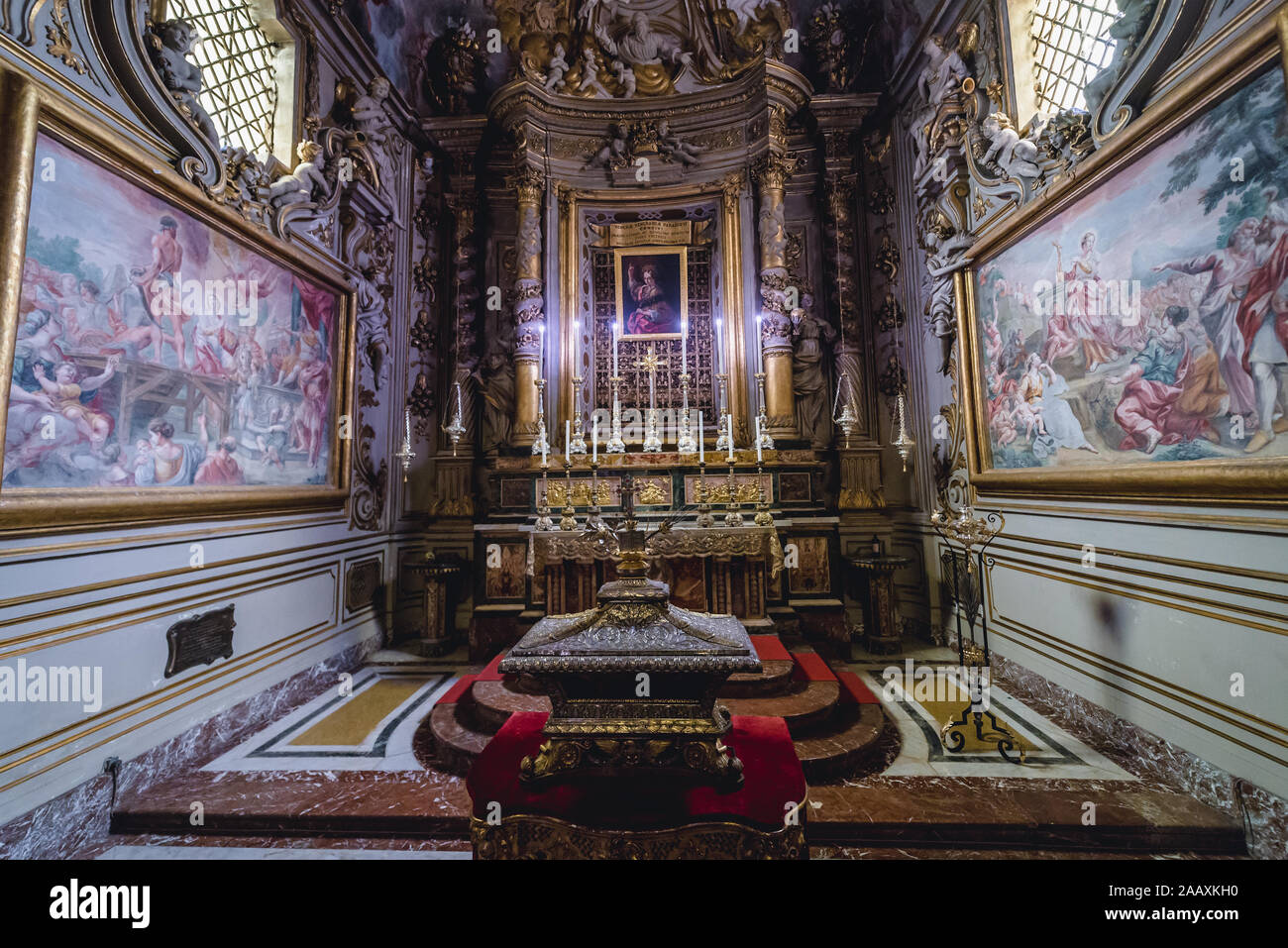 Kapelle der Heiligen Maria von der Ankündigung der Kathedrale in Palermo Küstenstadt und Gemeinde in der Metropole von Catania, Sizilien, Italien Stockfoto