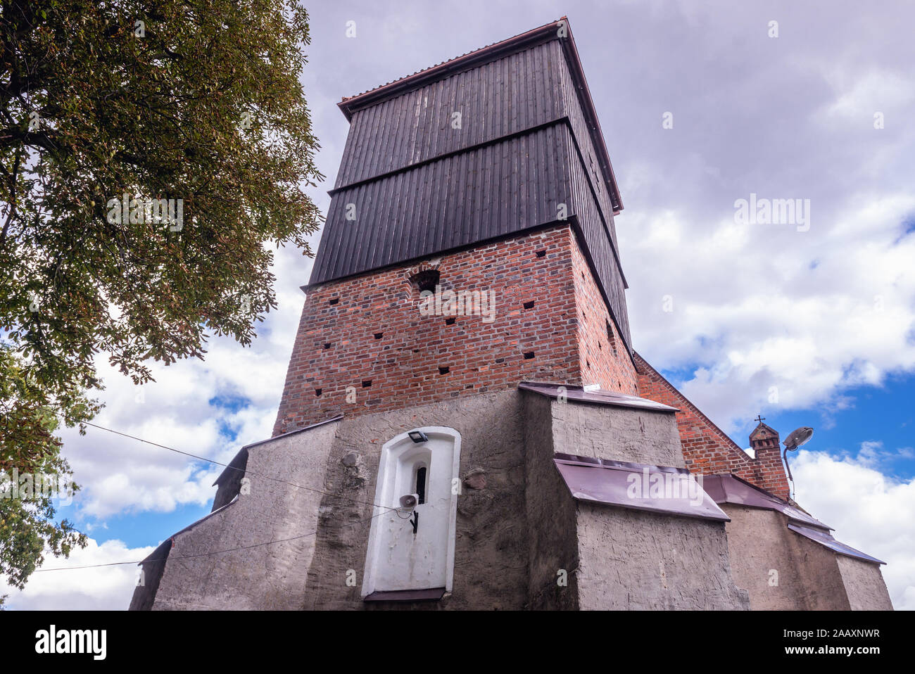 Römisch-katholische Kirche der Heiligen Katharina von Alexandria Pratnica Dorf in Ilawa Grafschaft der Woiwodschaft Ermland-Masuren im nördlichen Polen Stockfoto