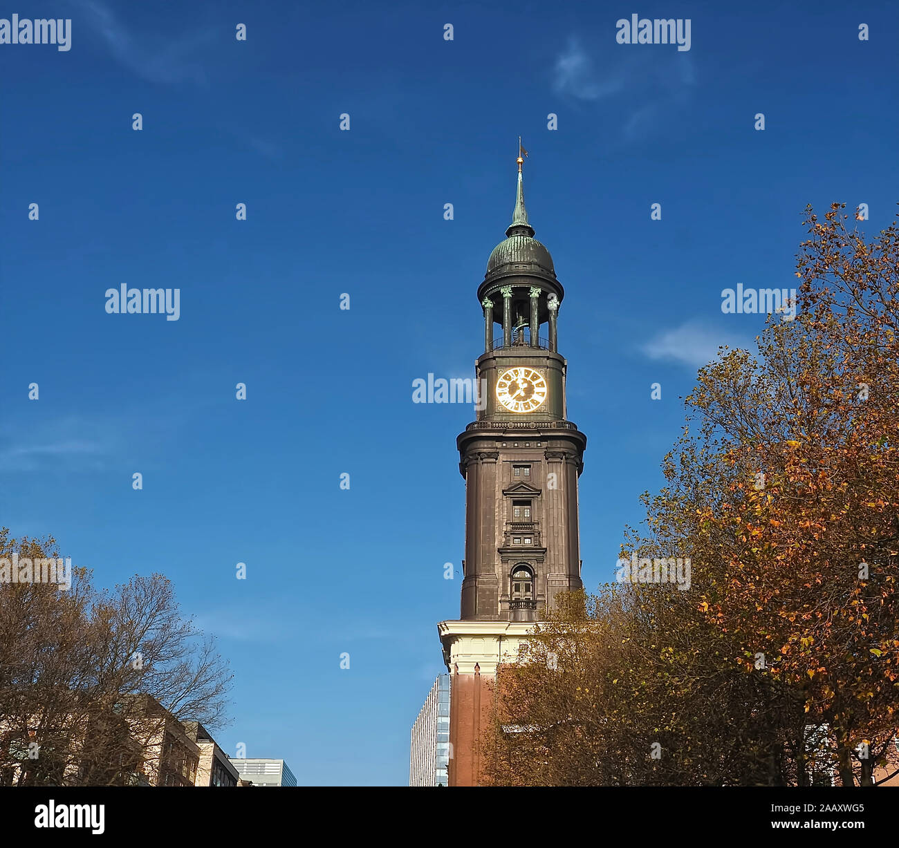 Die Kirche von Hamburg in Deutschland mit dem Namen St. Michaelis Kirche oder Michel Stockfoto