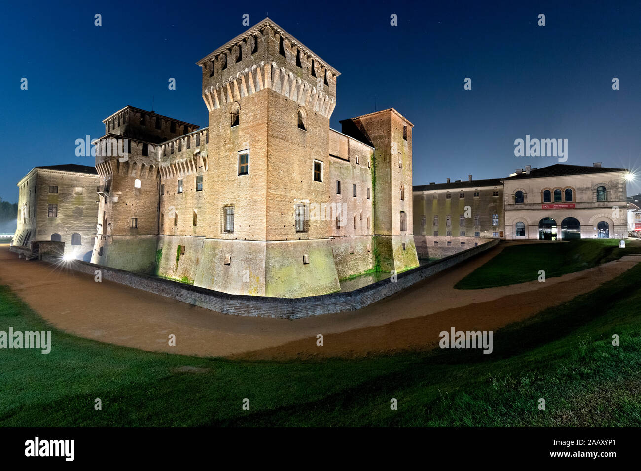 Die Burg San Giorgio ist eines der Symbole der Stadt Mantova. Mantova, Lombardei, Italien, Europa. Stockfoto