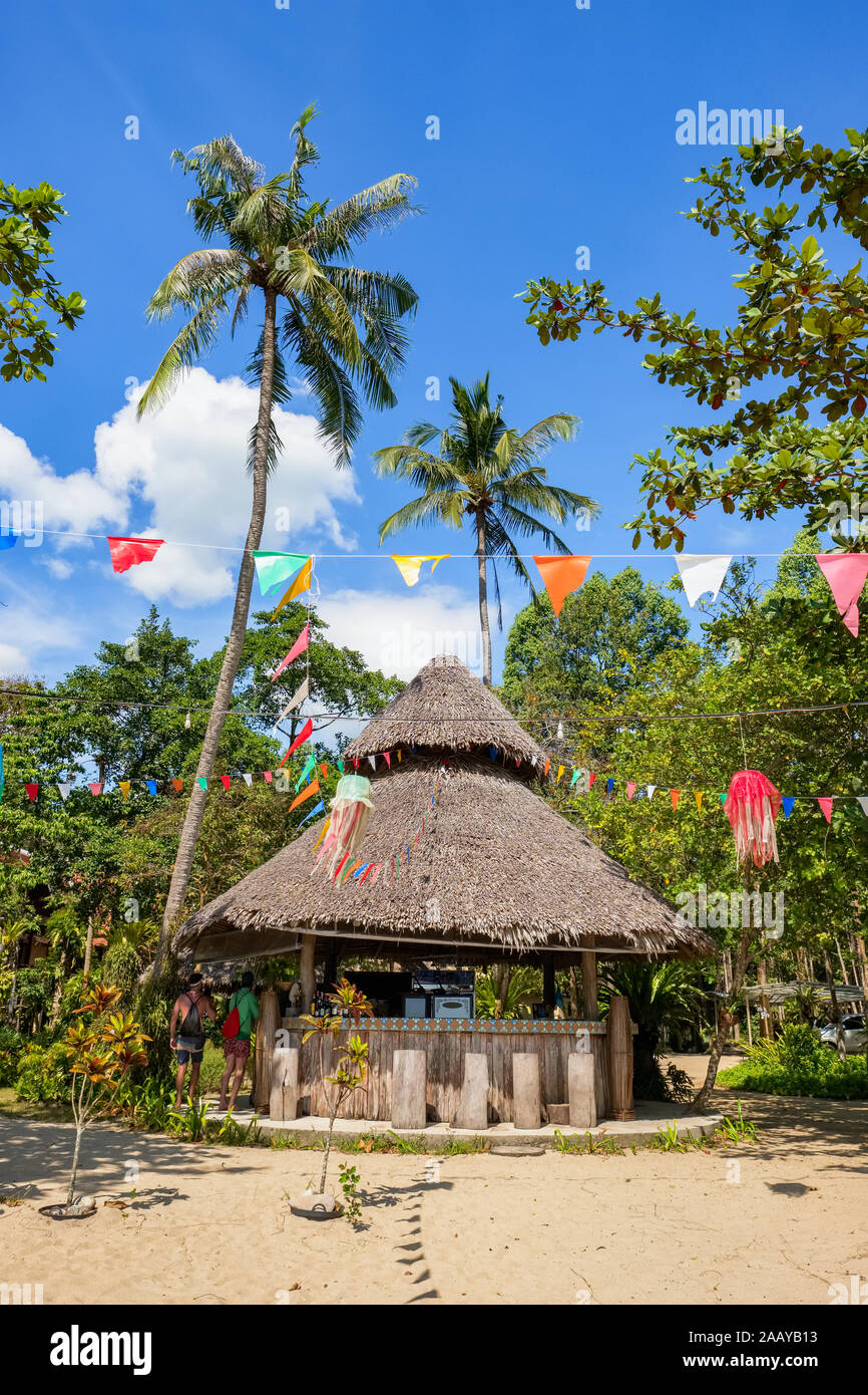Tropical beach cafe bar Hütte in Thailand Stockfoto