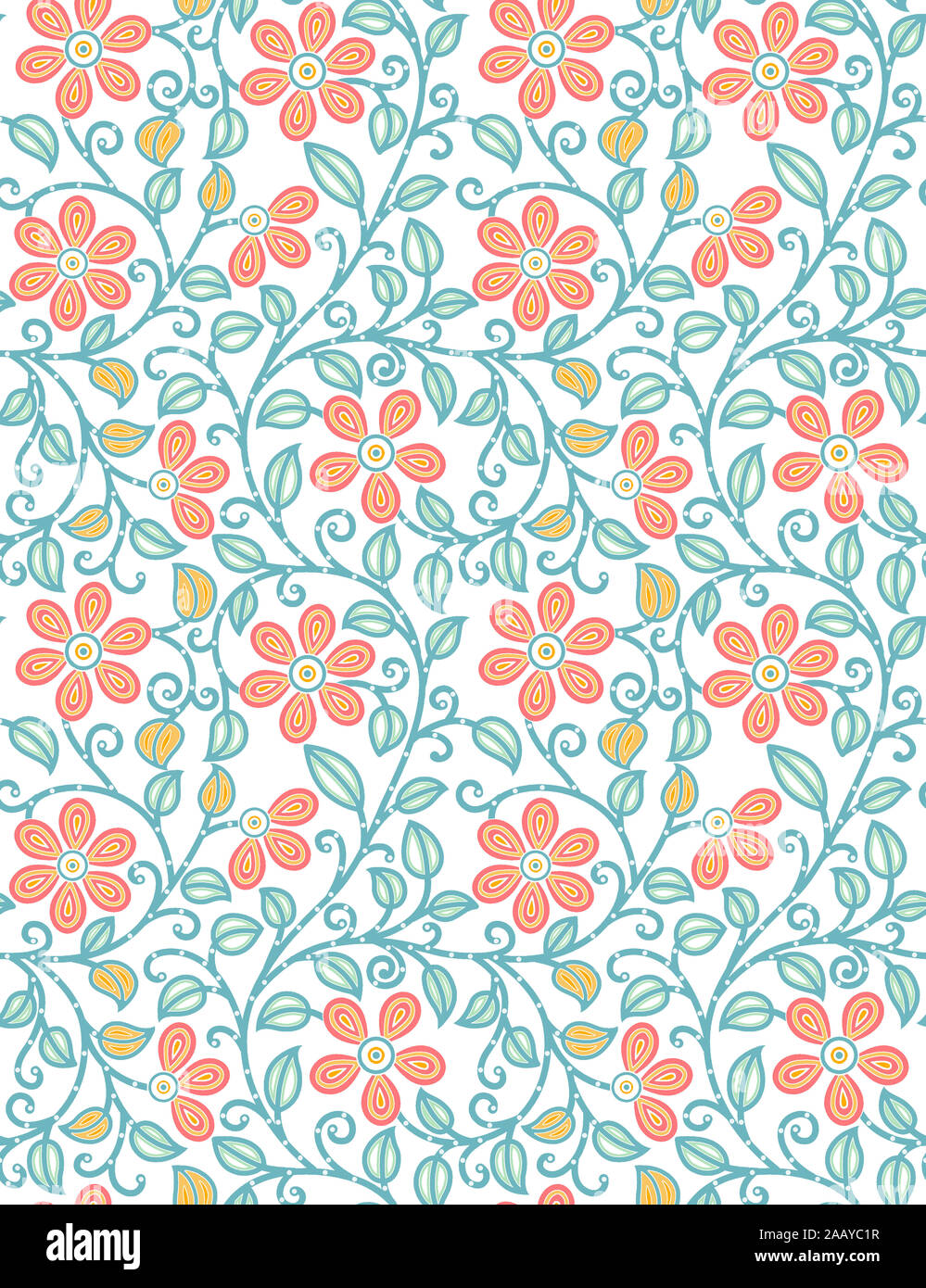 Nahtlose Sommer floral Design Hintergrund Stockfoto