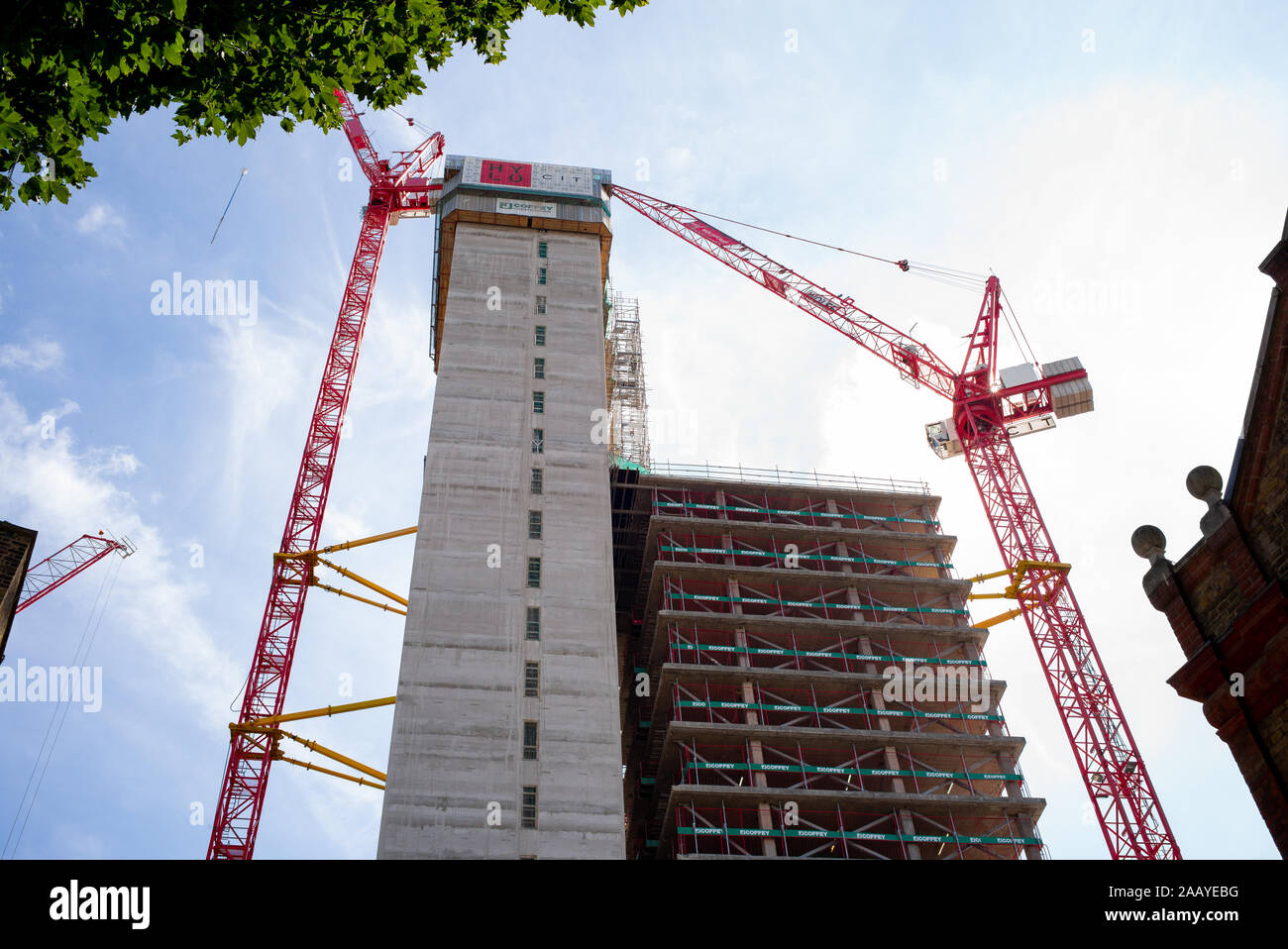 Bauarbeiten in Islington London erschwinglich Arbeitsraum für kleine Unternehmen zu machen. Stockfoto