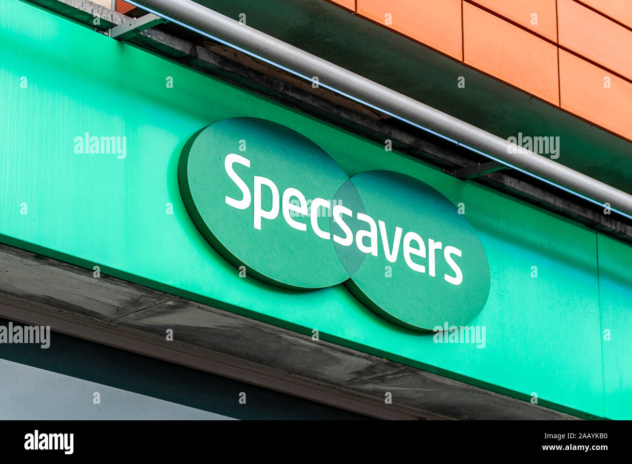Specsavers Optiker Geschäft vor Zeichen Stockfoto