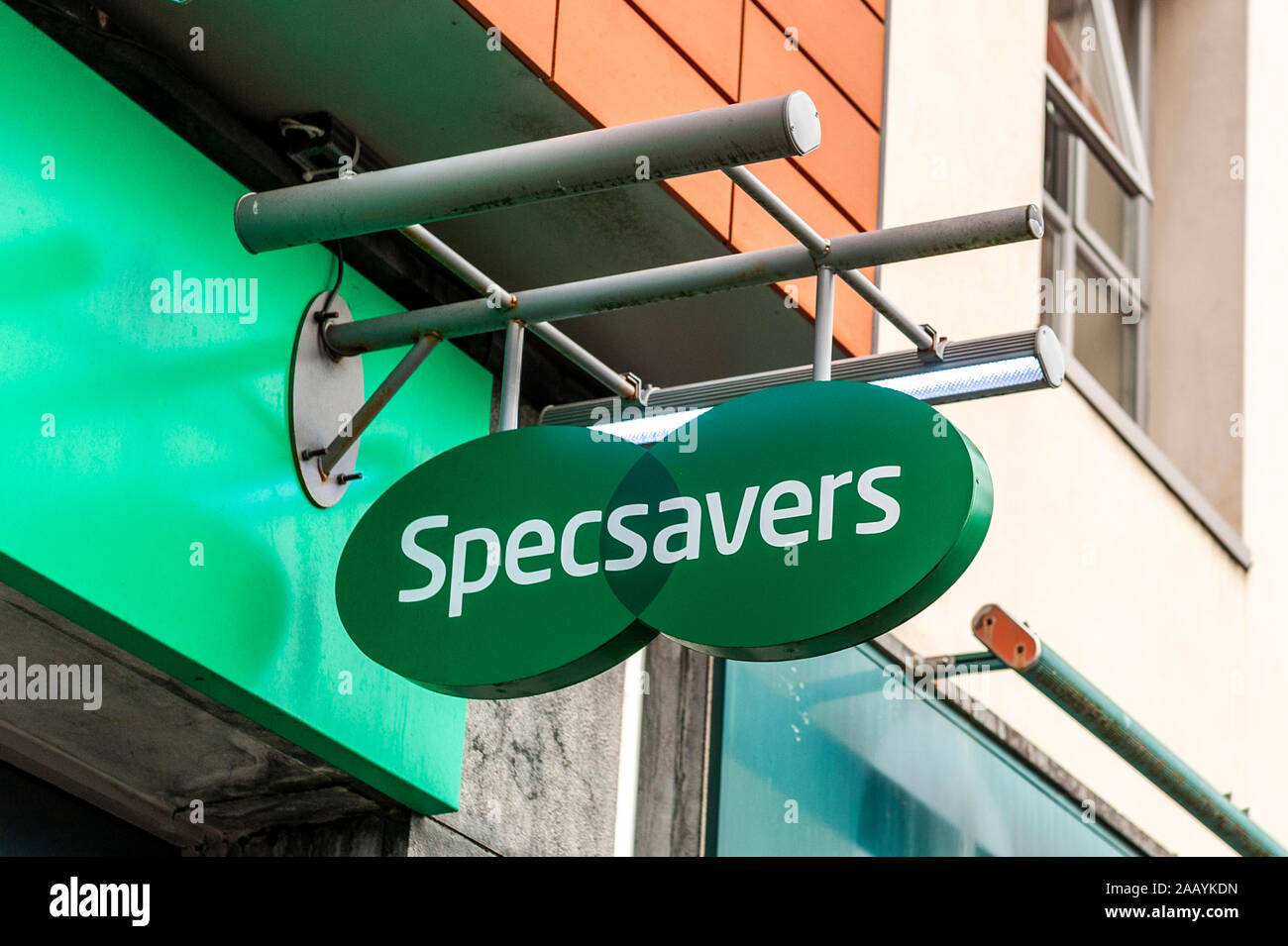 Specsavers Optiker Geschäft vor Zeichen Stockfoto