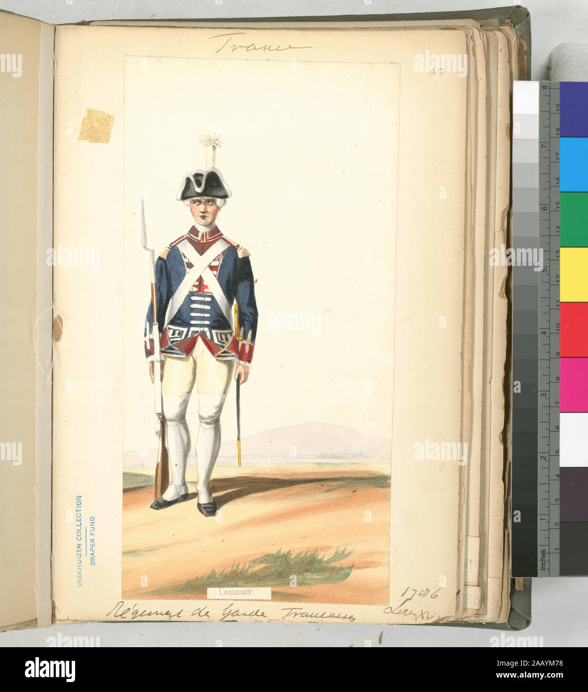 Soldat in Frankreich 1780-1786 Stockfoto