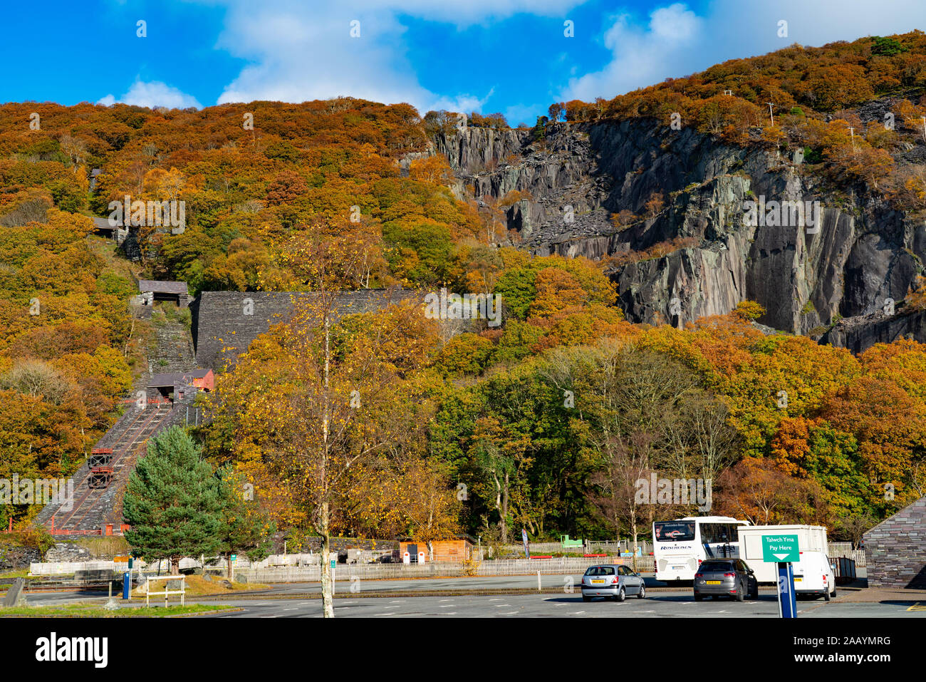 Die National Slate Museum von Wales Llanberis, Gwynedd, Wales. Im November 2019 getroffen. Stockfoto