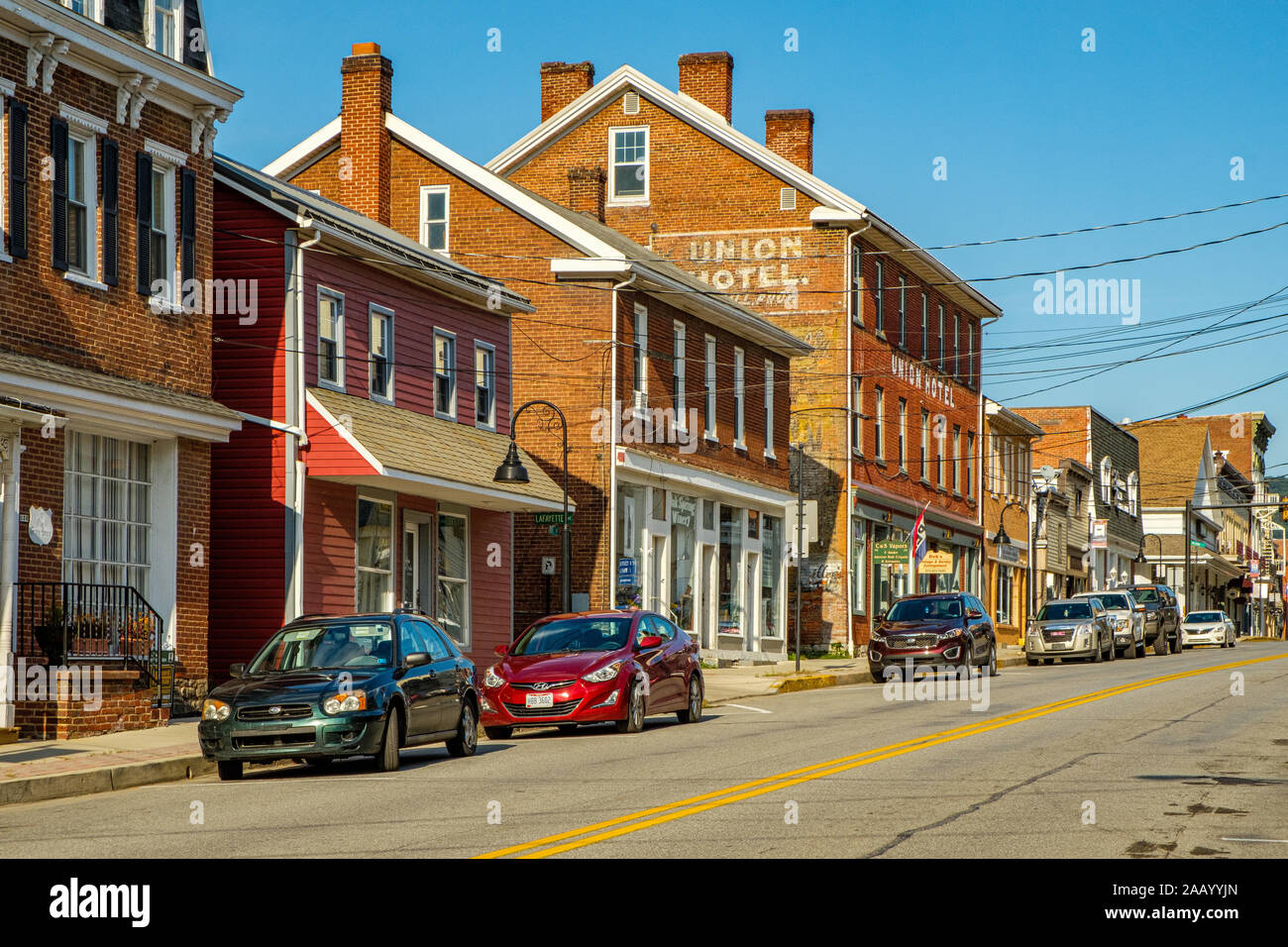 Union Hotel, West Pitt Street, Bedford, PA Stockfoto