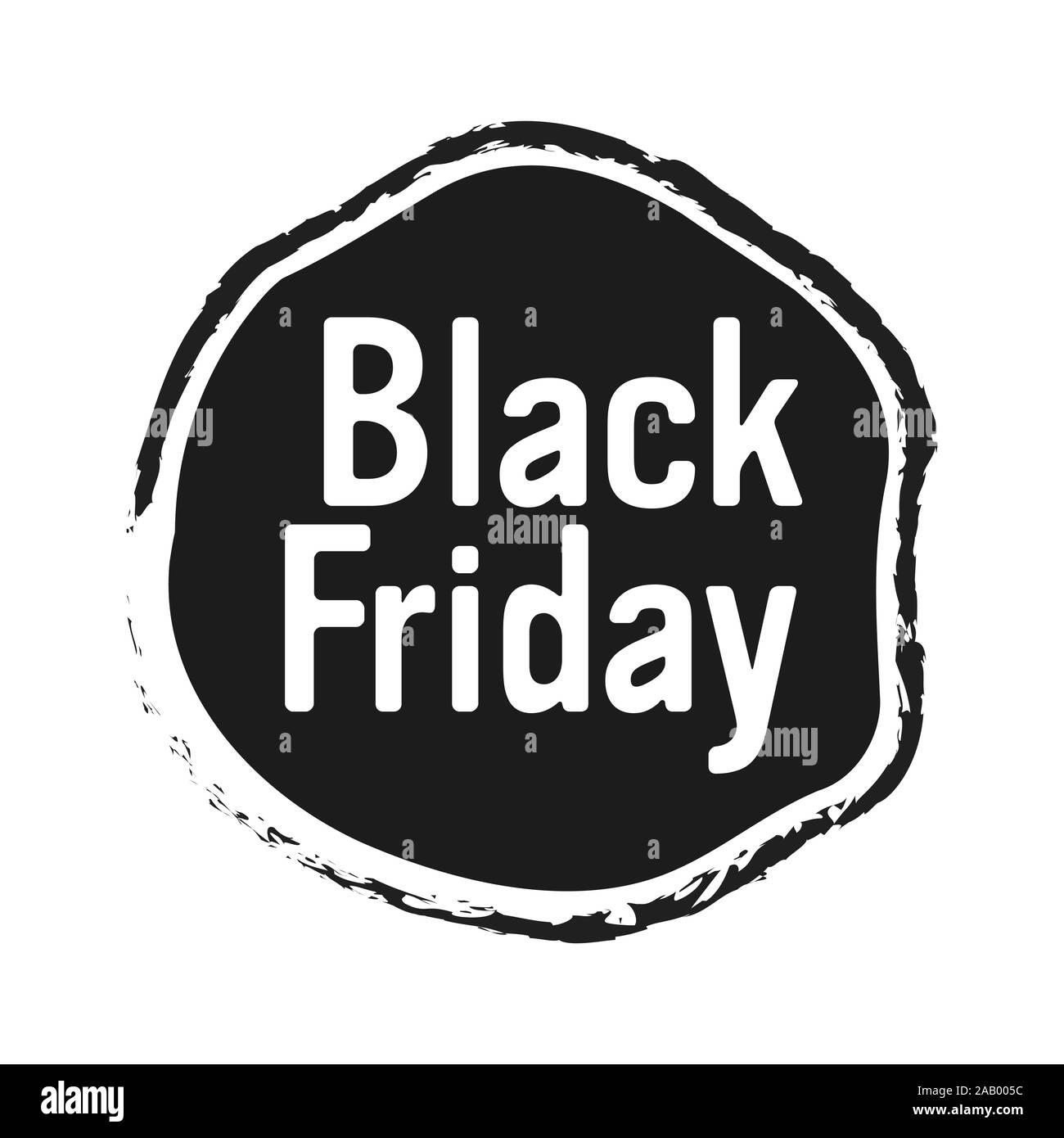 Big Verkauf Aufkleber schwarzer Freitag Angebot Verkauf promo marketing Holiday Shopping Konzept Werbekampagne im Einzelhandel Vector Illustration Stock Vektor