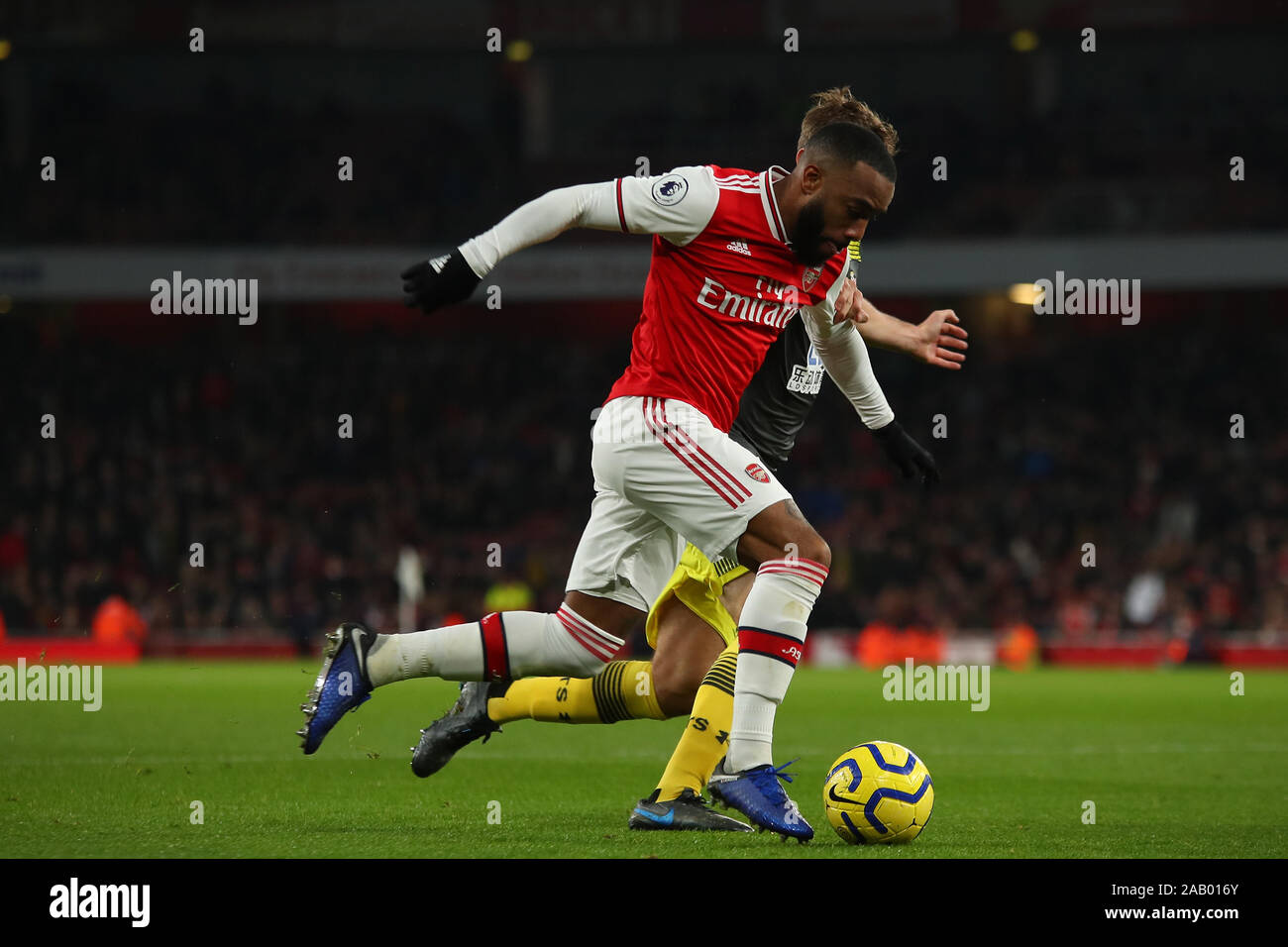 LONDON, Großbritannien, 23. November. Von Arsenal, Alexandre Lacazette während der Englischen Premier League zwischen Arsenal und Southampton im Emirates Stockfoto