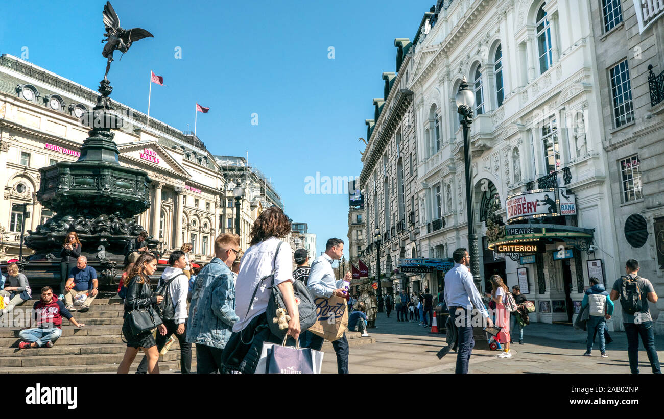 Piccadilly Circus London England Stockfoto