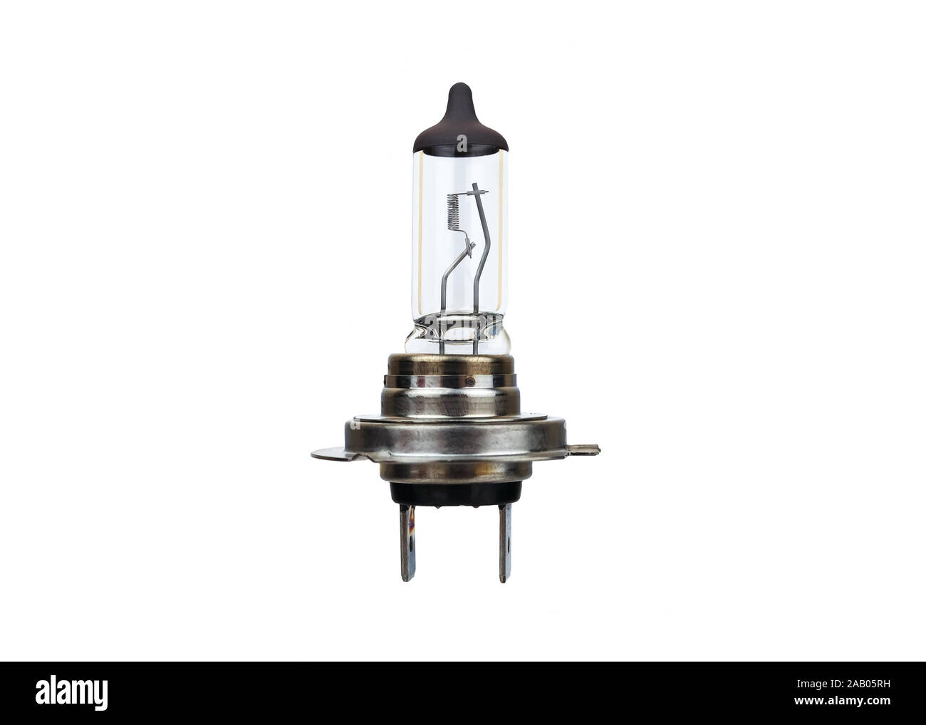 Automotive halogen-Scheinwerferlampe closeup isoliert auf weißem Stockfoto