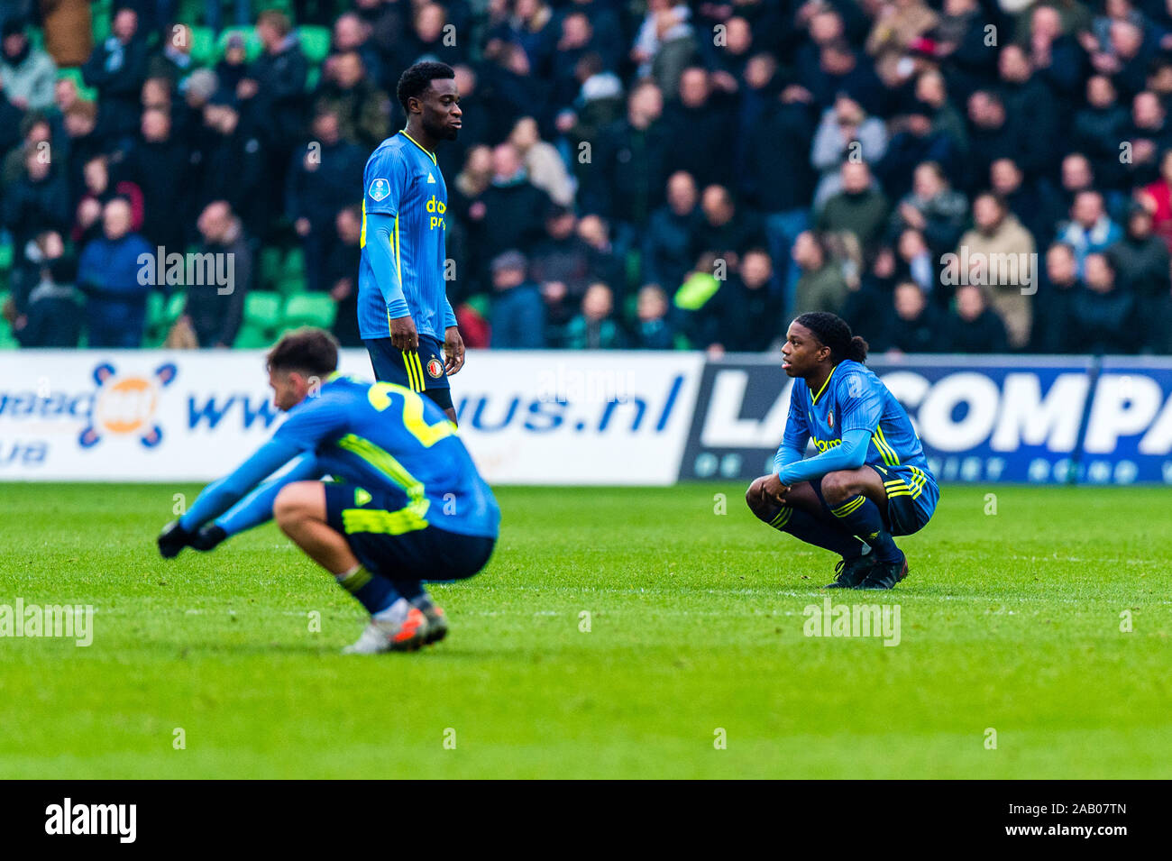 24. november 2019 Groningen, Niederlande Fußball Niederländische Eredivisie Groningen gegen Feyenoord FC Groningen - Feyenoord Rotterdam: 1-1 Fußball Eredivisie Saison 2019-2020 Stockfoto