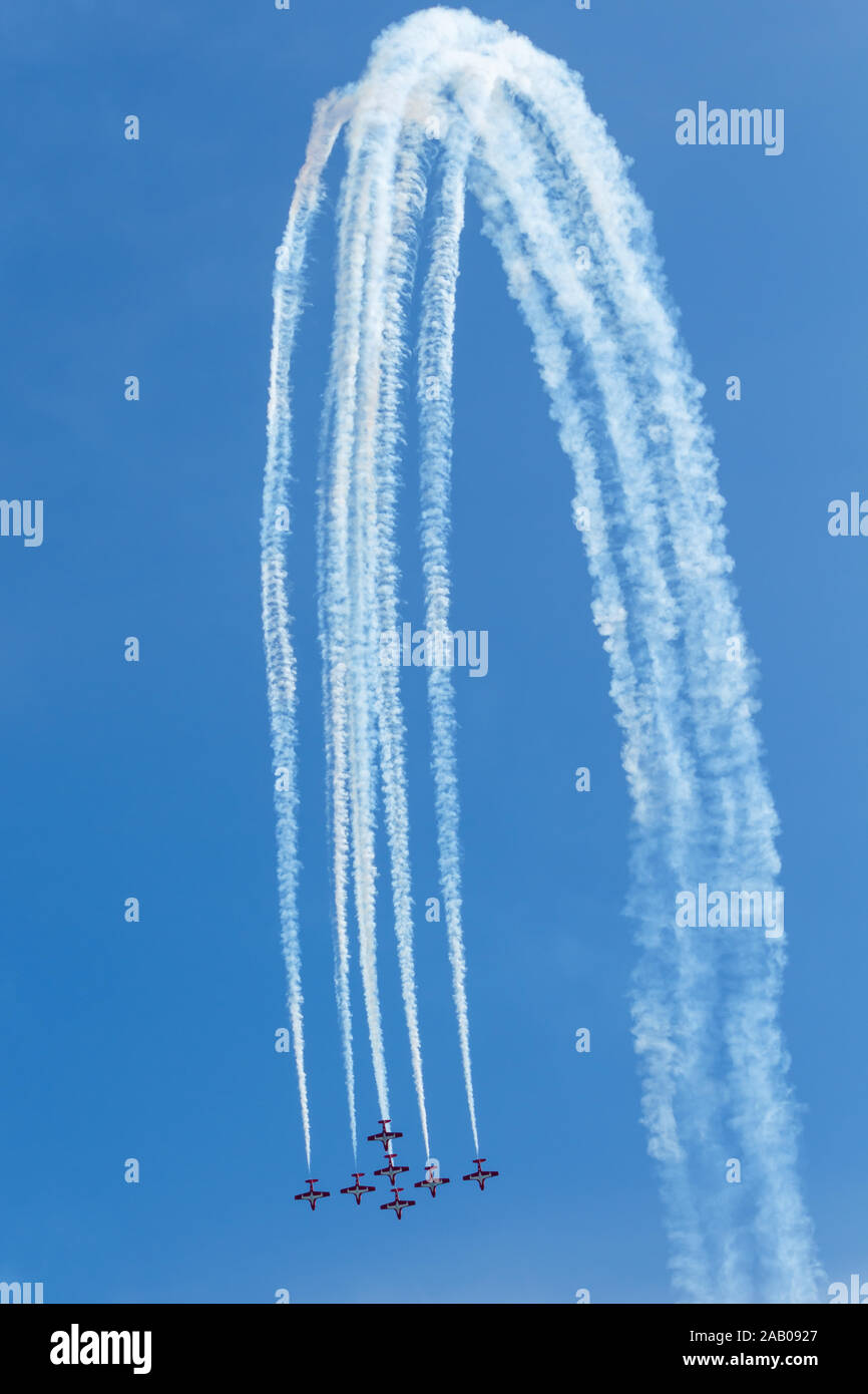Vancouver, Kanada - ca. 2019: Kanadische Streitkräfte Snowbirds Stockfoto