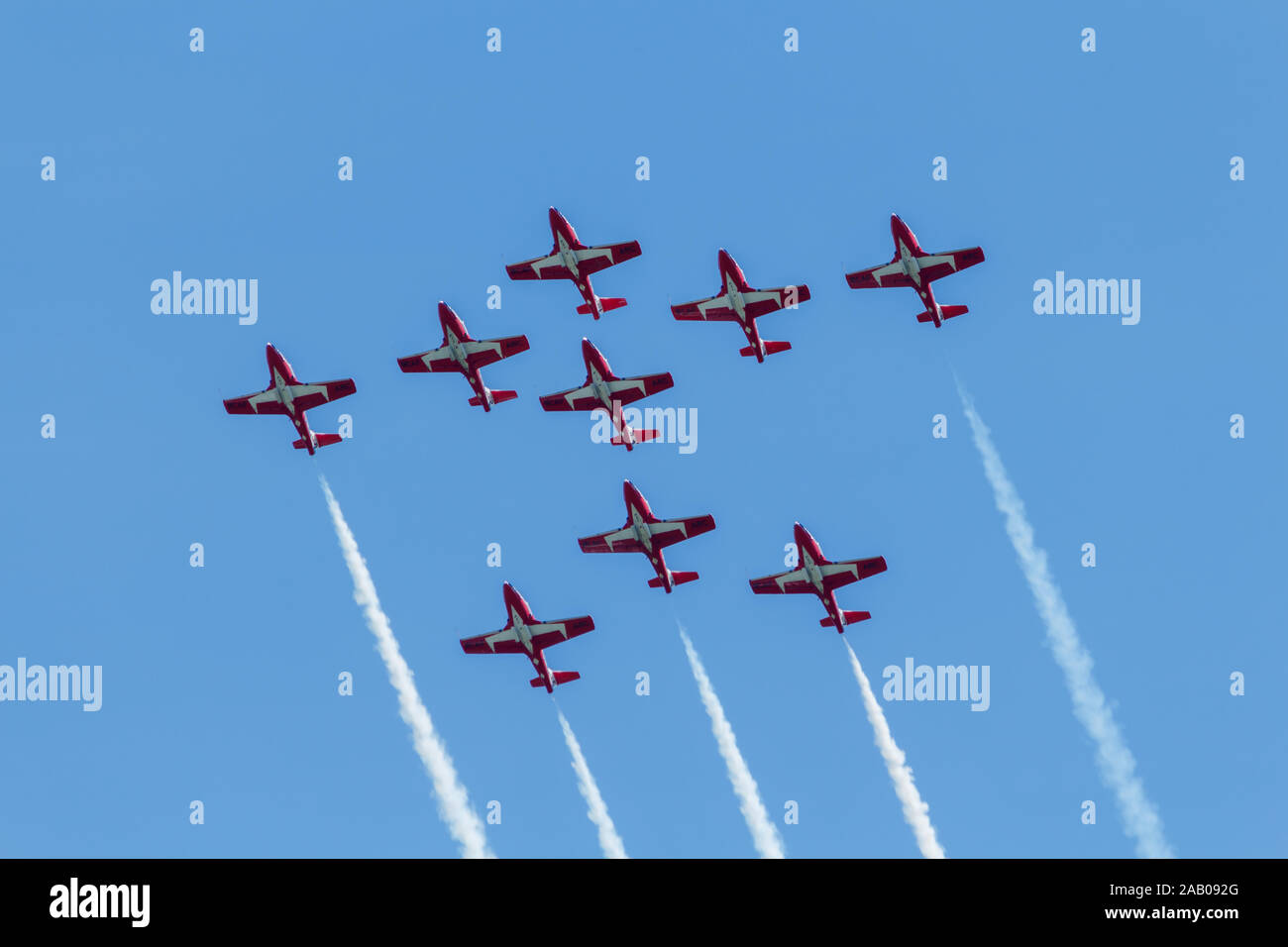 Vancouver, Kanada - ca. 2019: Kanadische Streitkräfte Snowbirds Stockfoto