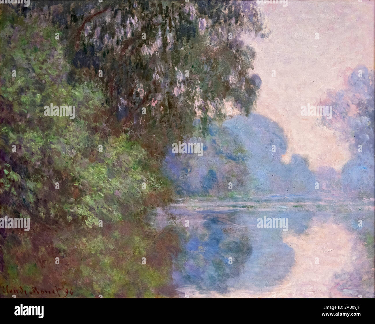 Morgen auf der Seine in der Nähe von Giverny von Claude Monet (1840-1926), Öl auf Leinwand, 1896 Stockfoto