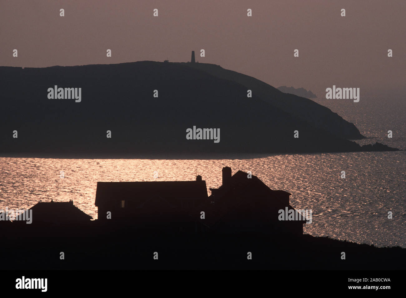 Schrittmotor Punkt landspitze an der Atlantikküste, North Cornwall, England, Großbritannien Stockfoto
