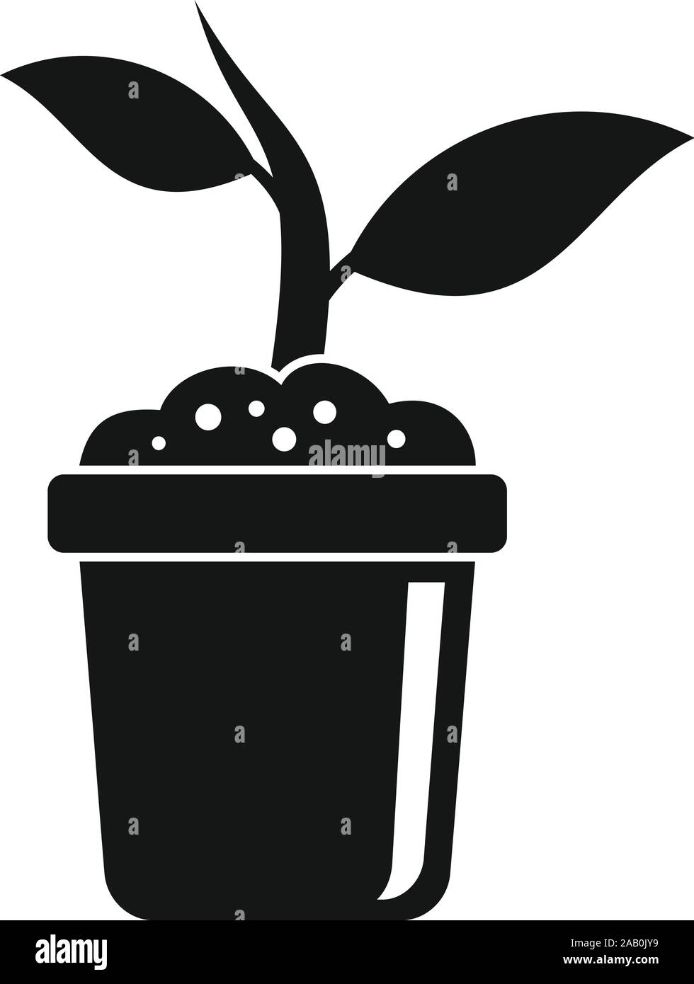 Boden Blumentopf Symbol. Einfache Abbildung von Boden Blumentopf vektor Symbol für Web Design auf weißem Hintergrund Stock Vektor