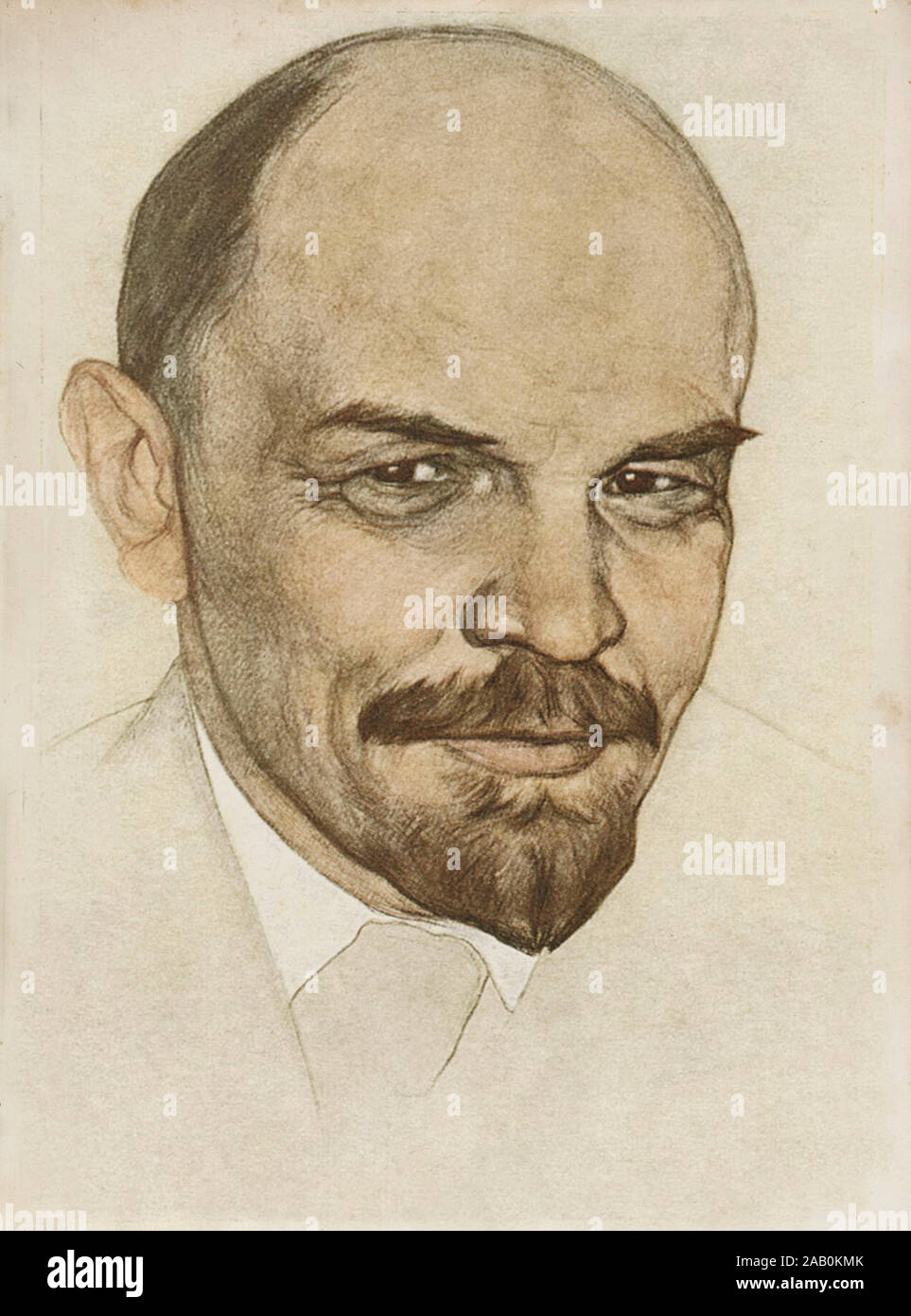 Wladimir Iljitsch Uljanov (1870-1924), besser bekannt unter seinem alias Lenin, war ein russischer Revolutionär, Politiker und politische Theoretiker. Er diente als Stockfoto