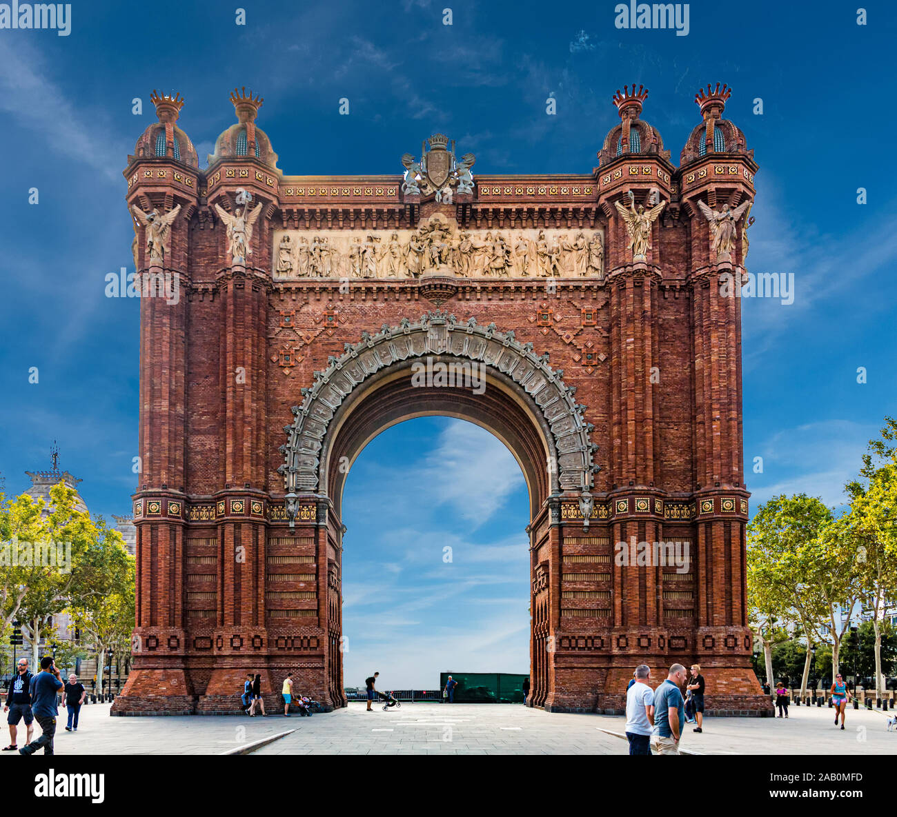 Arco de Triunfo de Barcelona Stockfoto