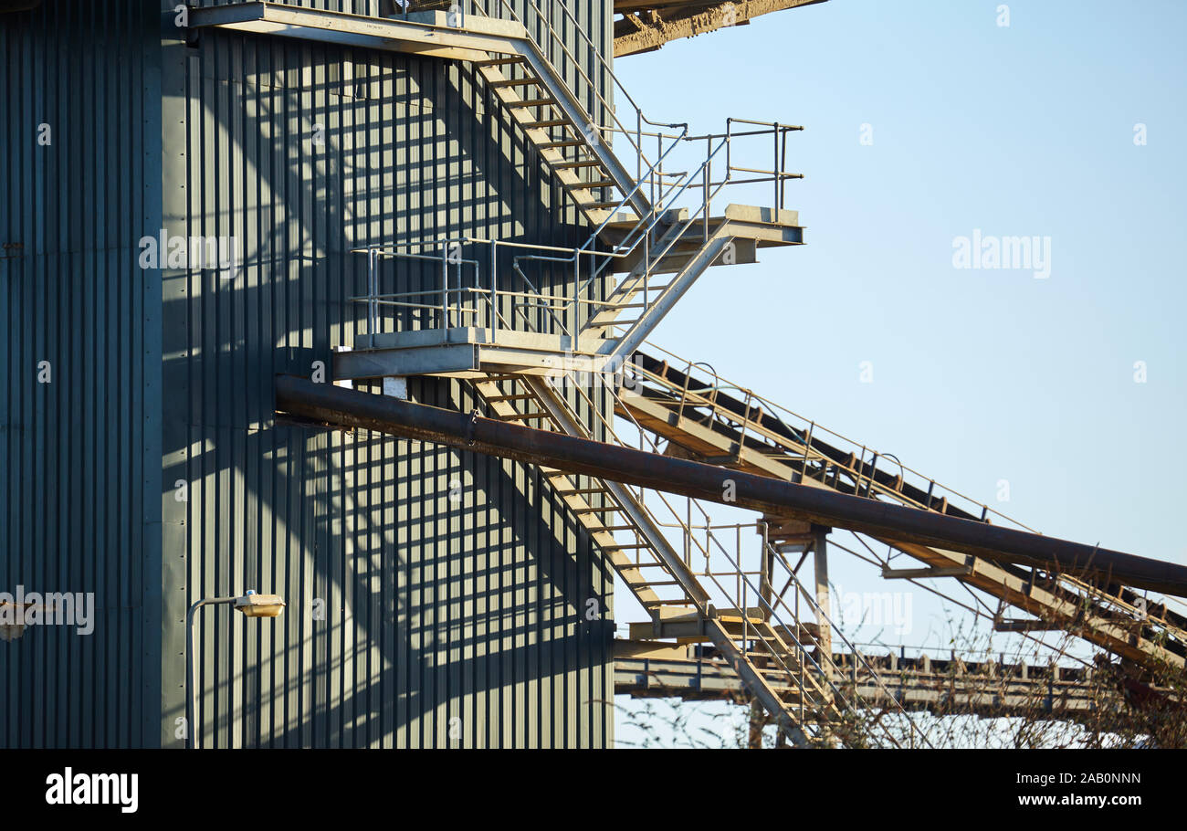 Industrial Szene in East London. Stockfoto