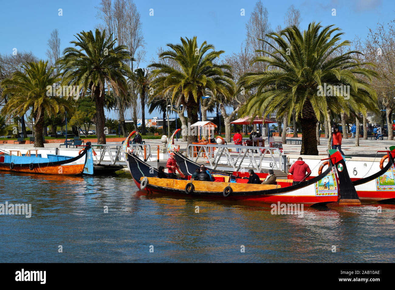 Moliceiro Kanal Boot Aveiro Portugal Stockfoto