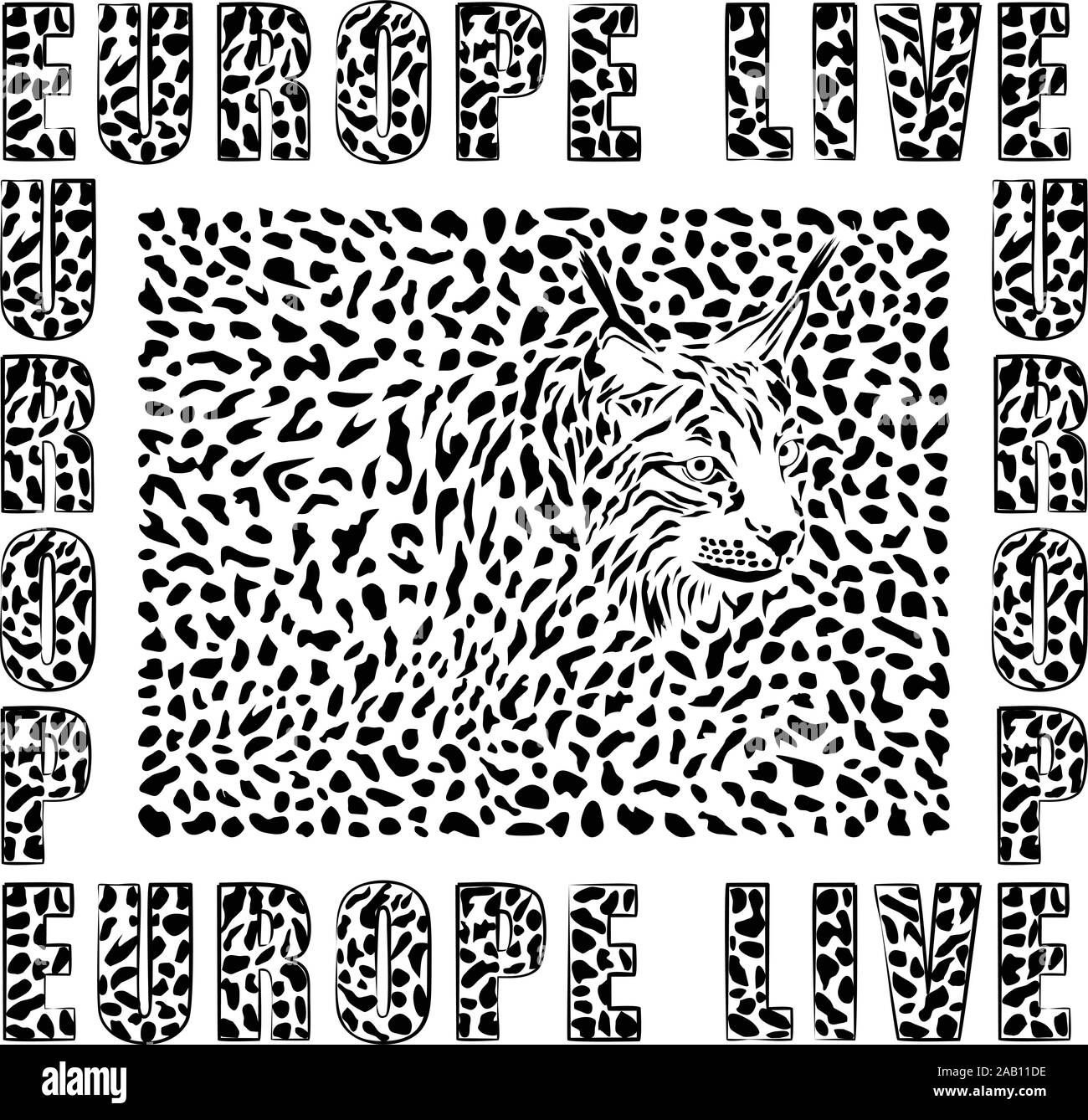 Luchs-Hintergrund Stock Vektor