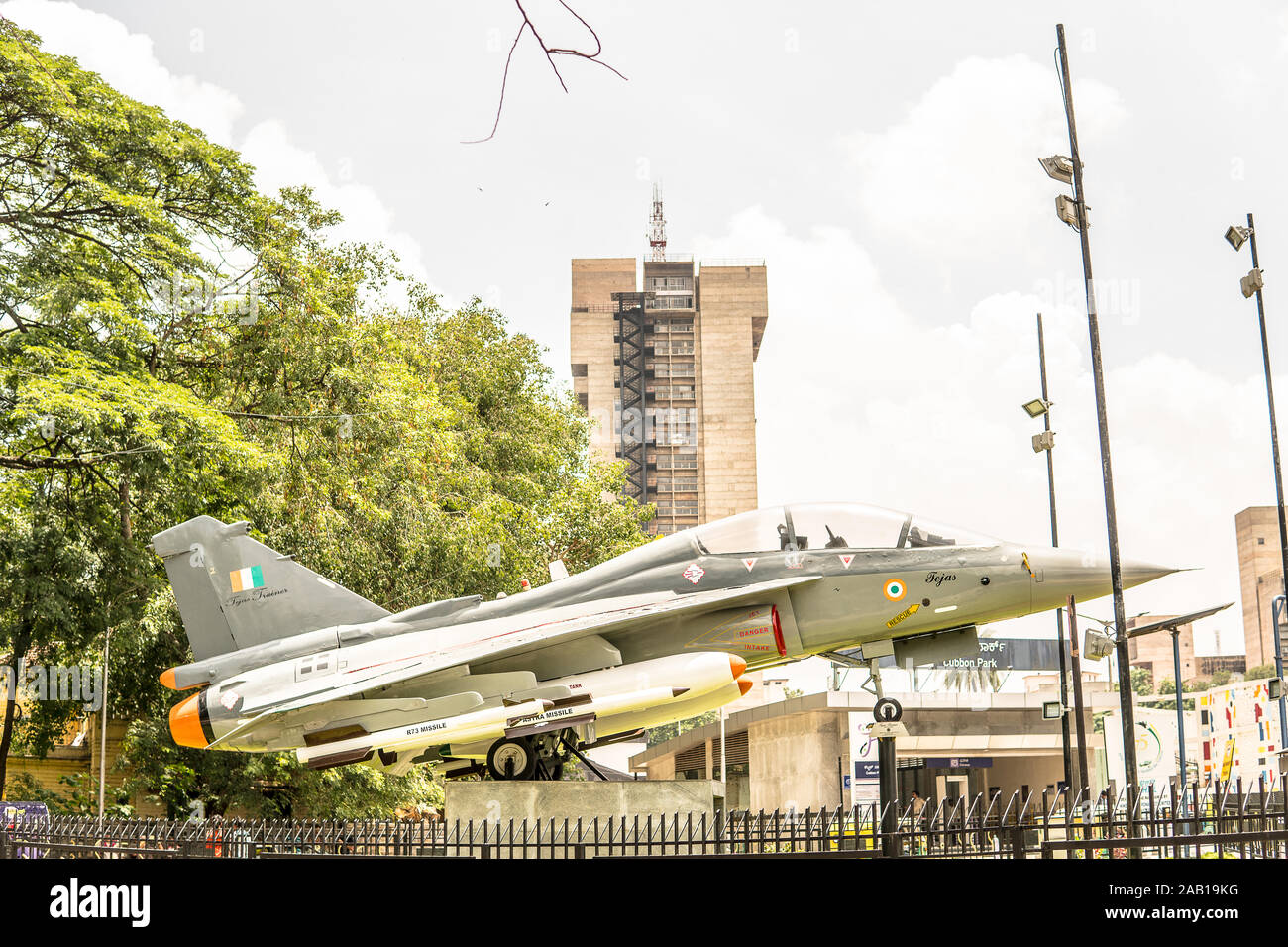 Bengaluru City, HAL Tejas light multirole Fighter durch Aeronautical Development Agency konzipiert, Hindustan Aeronautics Limited, Indian Air Force, Navy Stockfoto