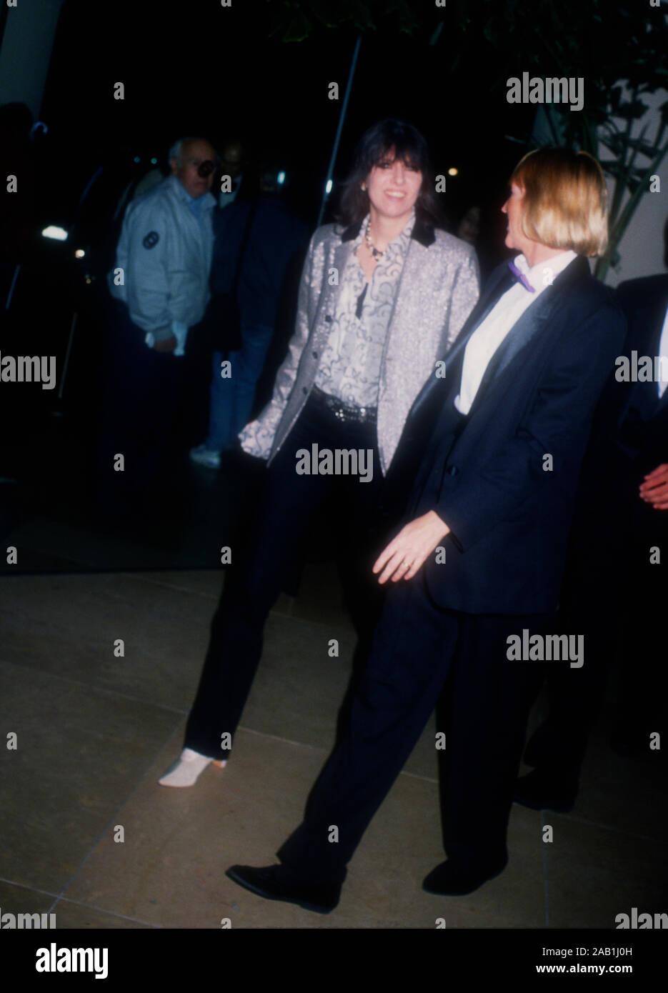 Beverly Hills, Kalifornien, USA, 12. März 1995 Sänger Chrissie Hynde und PETA Ingrid E. Newkirk nehmen an der 9. jährlichen Genesis Awards am 12. März 1995 im Beverly Hilton Hotel in Beverly Hills, Kalifornien, USA. Foto von Barry King/Alamy Stock Foto Stockfoto