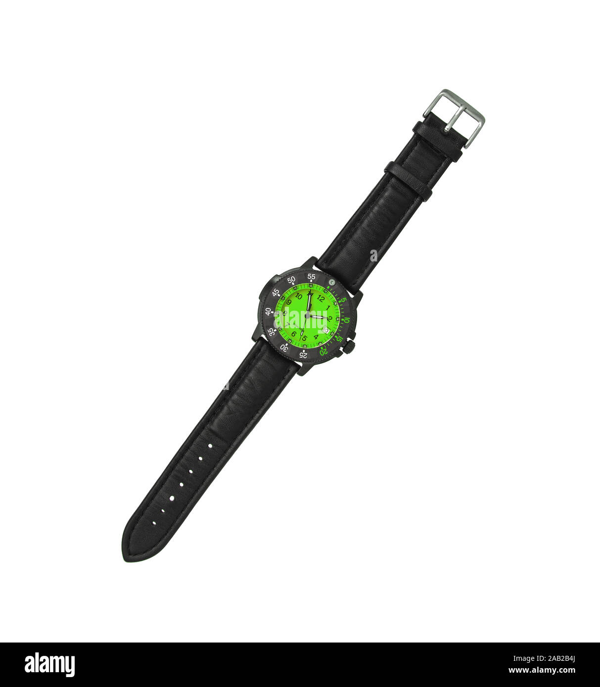 Armbanduhr auf weißem Hintergrund zu isolieren. Sport Armbanduhr mit einem Armband aus Nylon. Uhren für Taucher. Stockfoto Armbanduhr auf weißem Hintergrund zu isolieren. Sport Armbanduhr mit einem Armband aus Nylon. Uhren für Taucher. Stockfoto