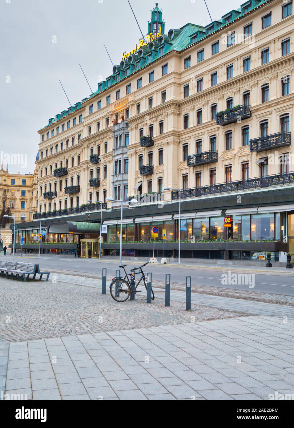5 Sterne Grand Hotel, Stockholm, Schweden, Skandinavien. Von Franzose Jean-Francois Regis Cadler gegründet und im Jahre 1874 eröffnet Stockfoto