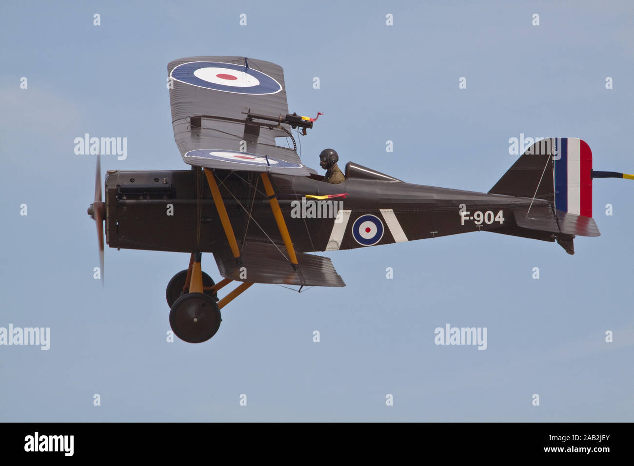 SE5 ein doppeldecker im Flug Stockfoto