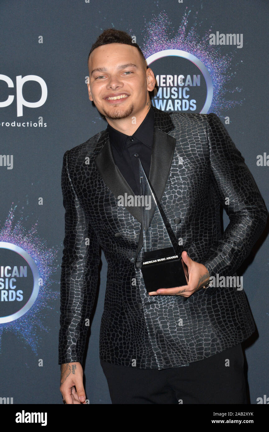 Los Angeles, USA. 24 Nov, 2019. Kane Braun am 2019 American Music Awards, die in den Microsoft Theater LA Live. Foto: Paul Smith/Alamy leben Nachrichten Stockfoto