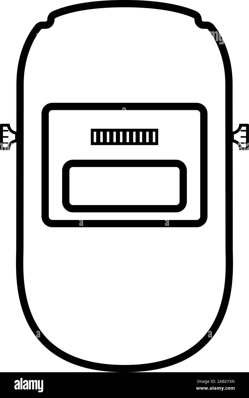 Schweißen Schweißer-Maske Gesichtsschutz individuellen Schutz Symbol  outline Schwarz Vector Illustration Flat Style simple Image  Stock-Vektorgrafik - Alamy