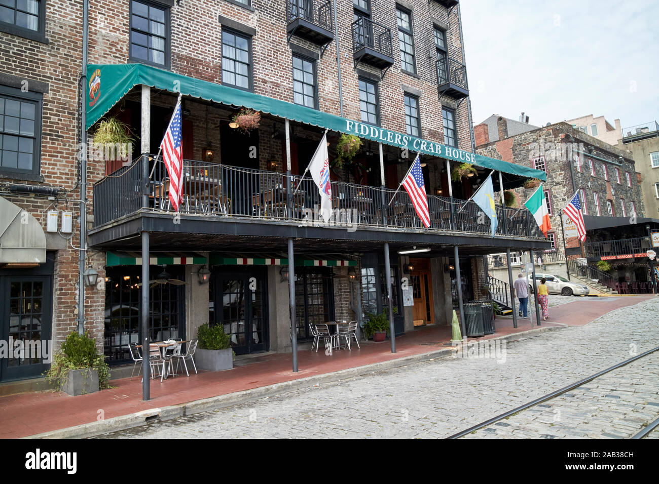 Fiddler Crab House im alten Lagerhaus River Street Savannah Georgia USA Stockfoto