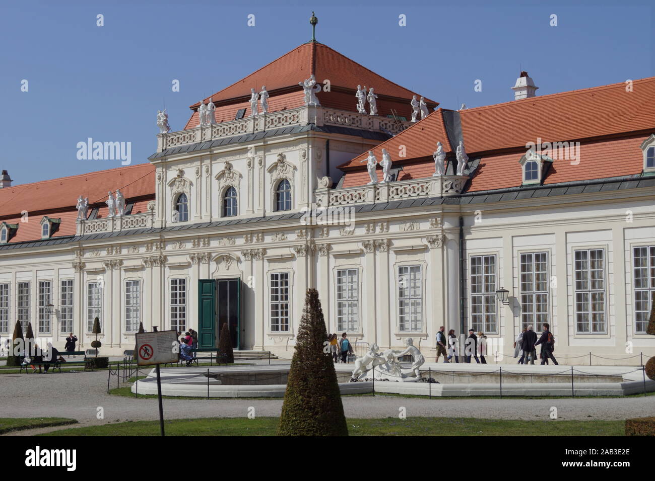 Unteres Belvedere in Wien Stockfoto