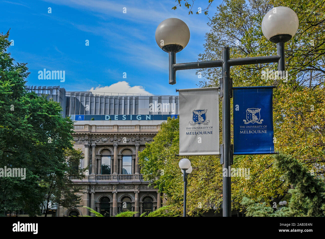 Australien, Victoria, Melbourne, 11. April 2019 - Die Universität von Melbourne ist eine öffentliche Forschungseinrichtung Universität in Parkville, Melbourne, Australi entfernt Stockfoto