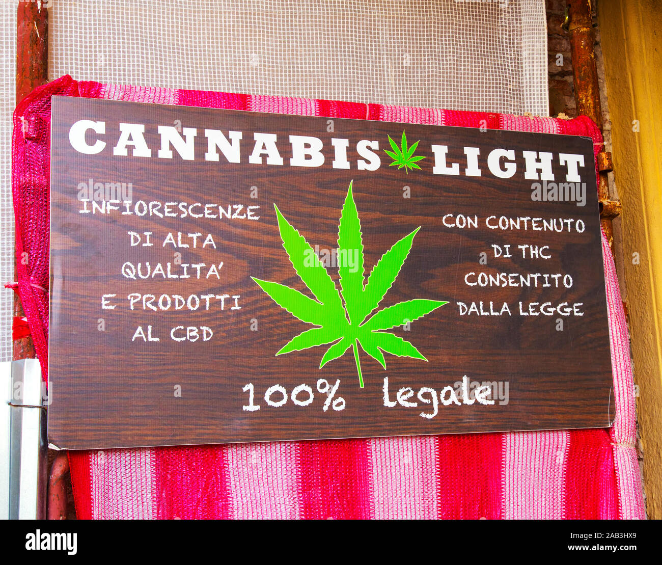 Cannabis Zeichen Stockfoto