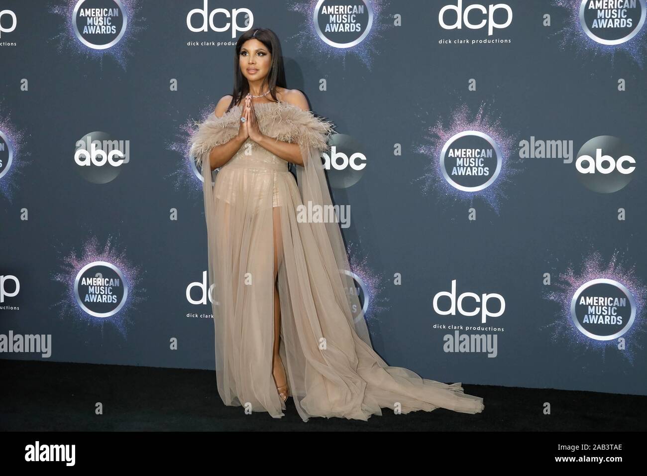 Toni Braxton stellt im Presseraum der 2019 American Music Awards, AMAs, bei Microsoft Theater in Los Angeles, USA, am 25. November 2019. | Verwendung weltweit Stockfoto