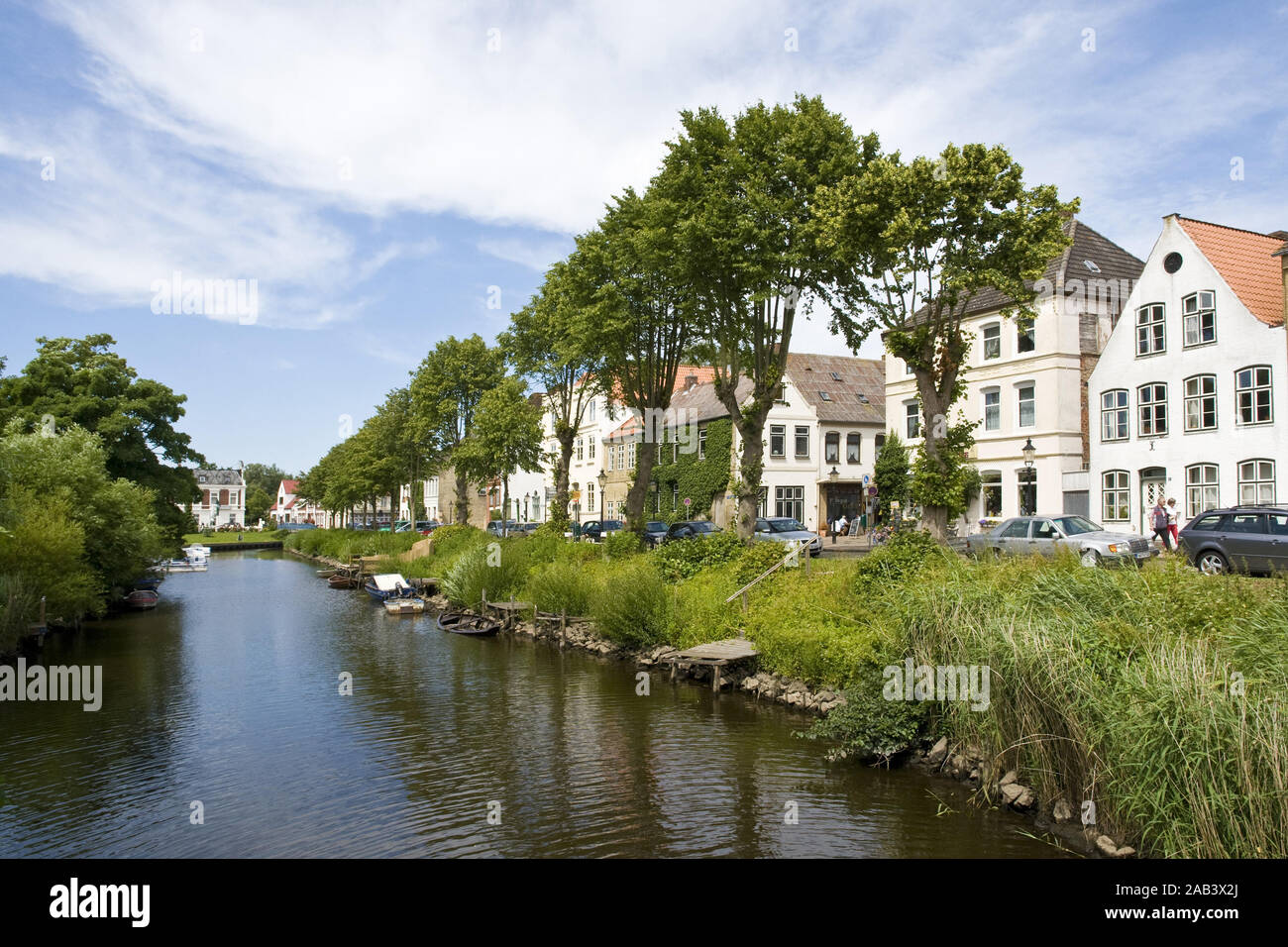 Grachten in Friedrichstadt | Kanäle in Friedrichstadt | Stockfoto