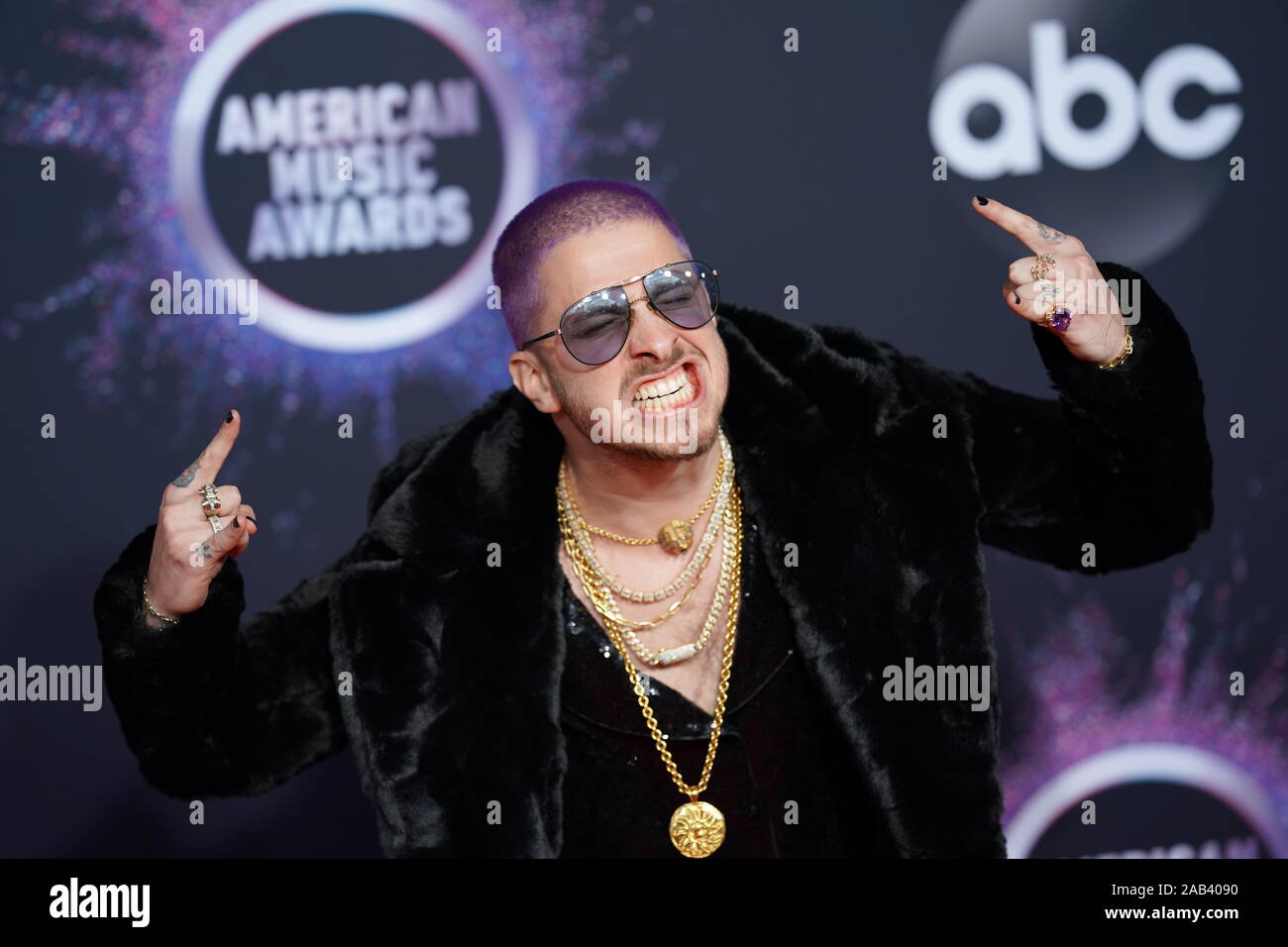 Los Angeles, Ca. 24 Nov, 2019. Andrew Watt an der 2019 American Music Awards, die in den Microsoft Theater in Los Angeles, Kalifornien am 24. November 2019. Credit: Tony Forte/Medien Punch/Alamy leben Nachrichten Stockfoto