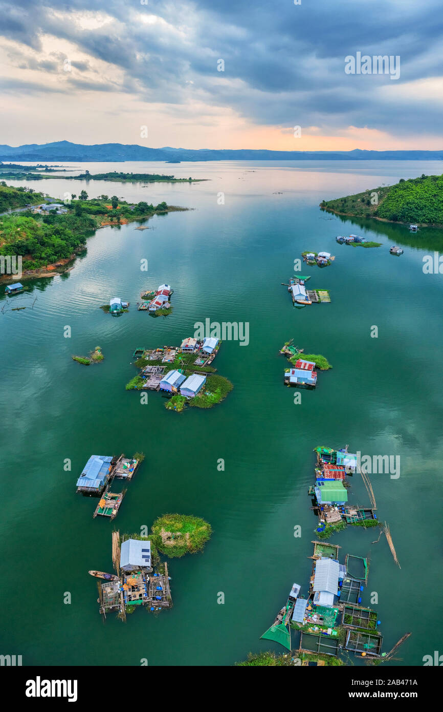 Luftaufnahme von Nam Ka See, Buon Me Thuot, Dak Lak, Vietnam Stockfoto