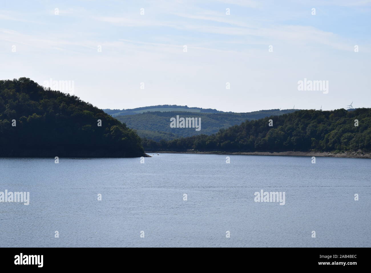 Rursee im Nationalpark Eifel, Stausee im Sommer 2019 Stockfoto